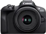 MediaMarkt Dornbirn Messepark Canon EOS R100 + Objektiv RF-S 18-45mm SD, 24.1 Megapixel, 7.5 cm, Wi-Fi, Schwarz; Spiegellose Systemkamera - bis 28.10.2025