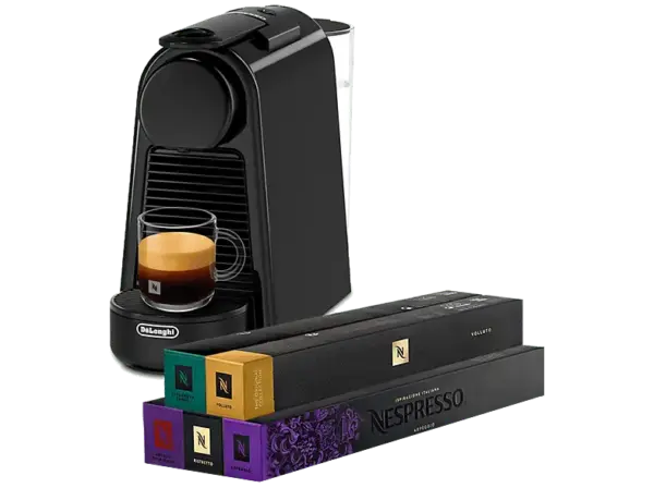 De'Longhi EN85.B Essenza Mini Nespresso Maschine inkl. 50 Kapseln Schwarz