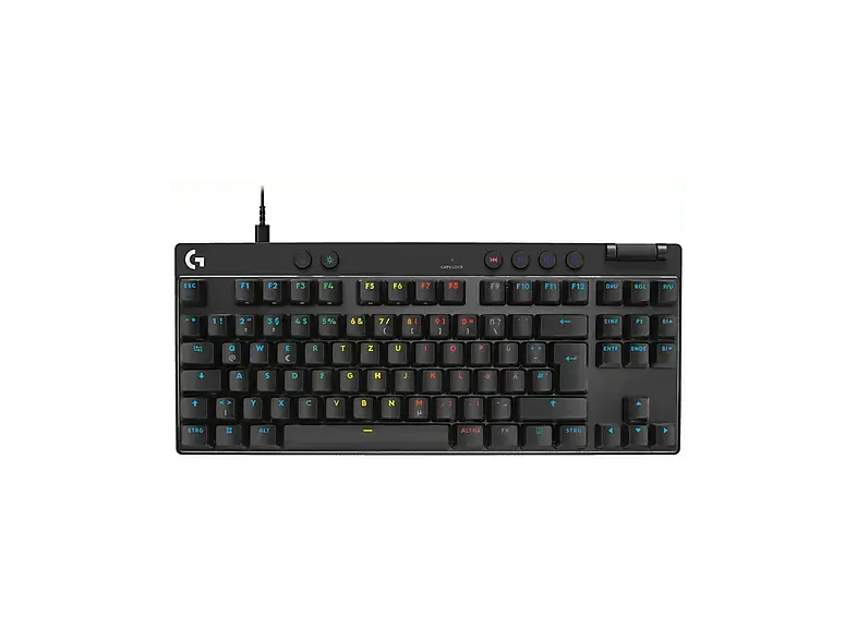 Logitech G pro X TKL RAPID, Kabelgebundene mechanische RGB Gaming Tastatur ohne Ziffernblock, Rapid Trigger, Lightsync RGB, DEU (Qwertz), Schwarz