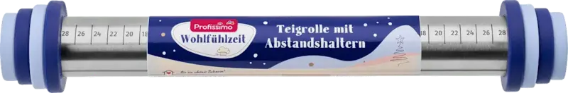 Profissimo Teigrolle mit Abstandshaltern, Edelstahl