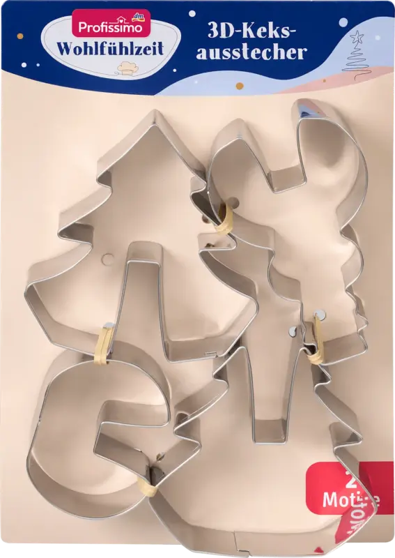 Profissimo 3D-Keksausstecher 4tlg