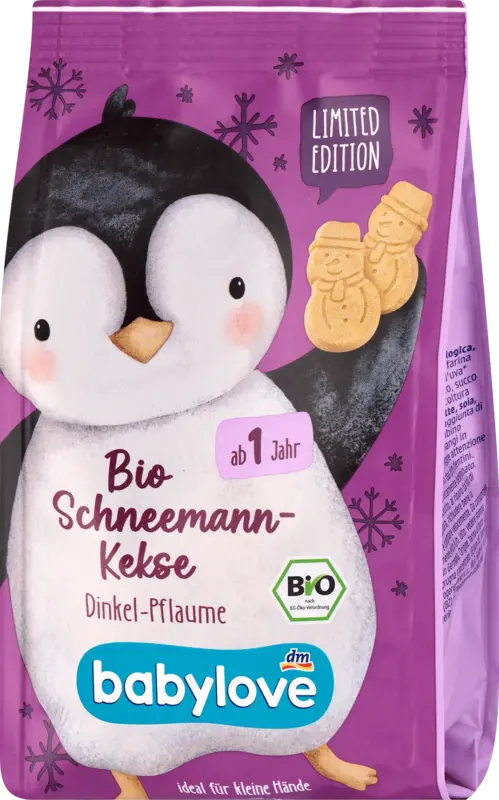 babylove Kinderkekse Schneemann Dinkel Pflaume ab 1 Jahr