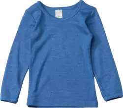 ALANA Unterhemd aus Wolle-Seide, blau, Gr. 110/116