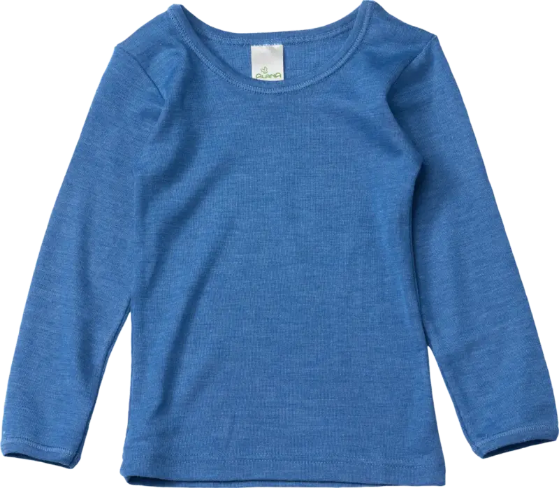 ALANA Unterhemd aus Wolle-Seide, blau, Gr. 110/116