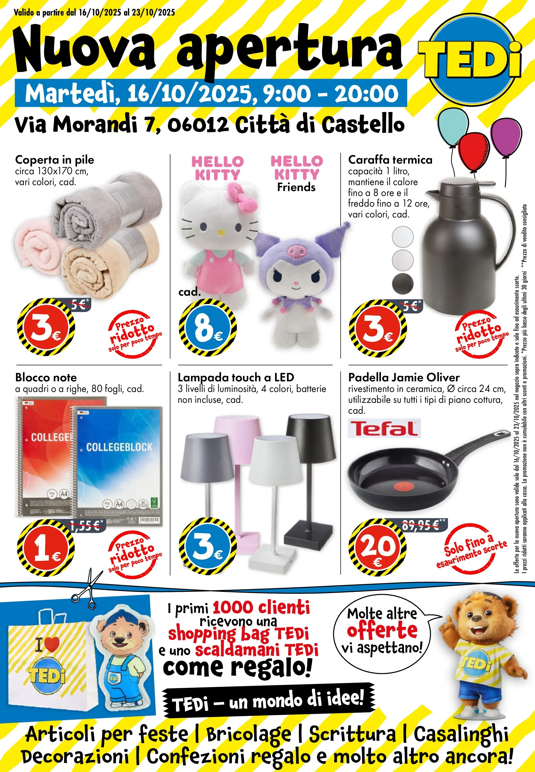 Nuovo TEDi - TEDi volantino fino al 19.10.2025 dal 15/10/2025 > offerte anteprima 🛍️ | Pagina: 1 | Prodotti: Pile, Coperta, Batterie, Lampada