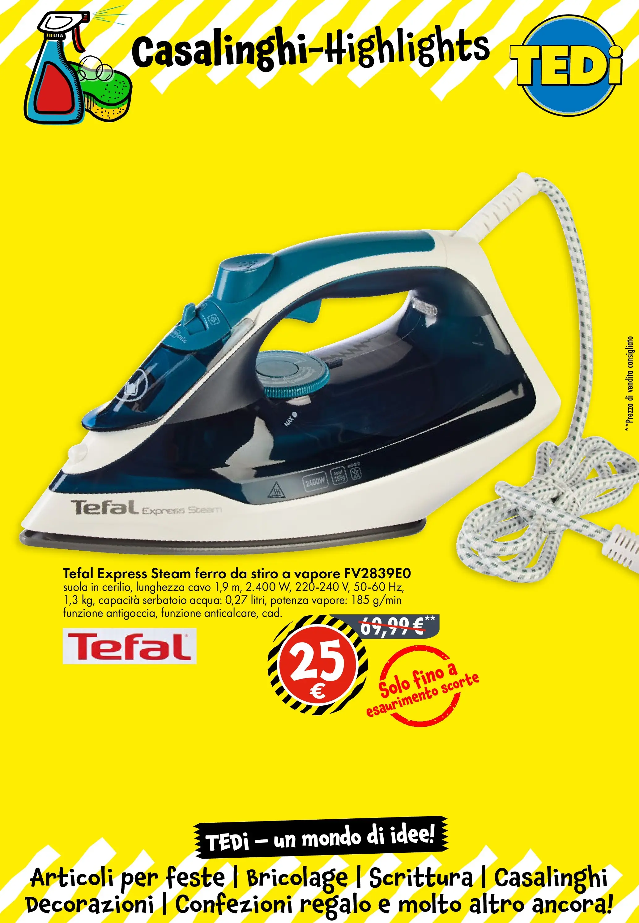 Nuovo TEDi - TEDi volantino fino al 19.10.2025 dal 15/10/2025 > offerte anteprima 🛍️ | Pagina: 6 | Prodotti: Acqua, Cavo, Ferro da stiro, Decorazioni