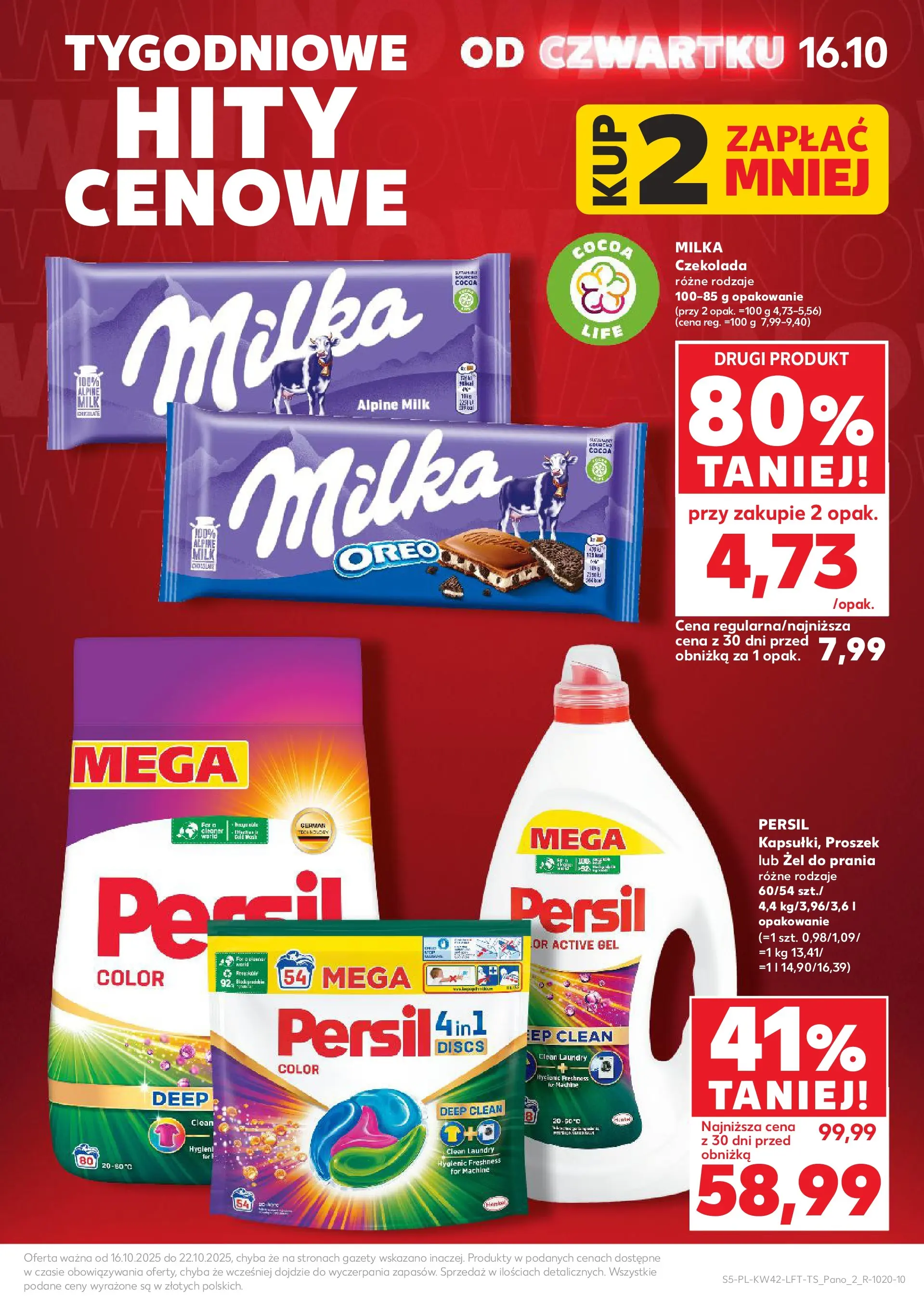 Kaufland gazetka od 16.10.2025 - od jutra PDF | Strona: 5 | Produkty: Persil, Milka, Czekolada