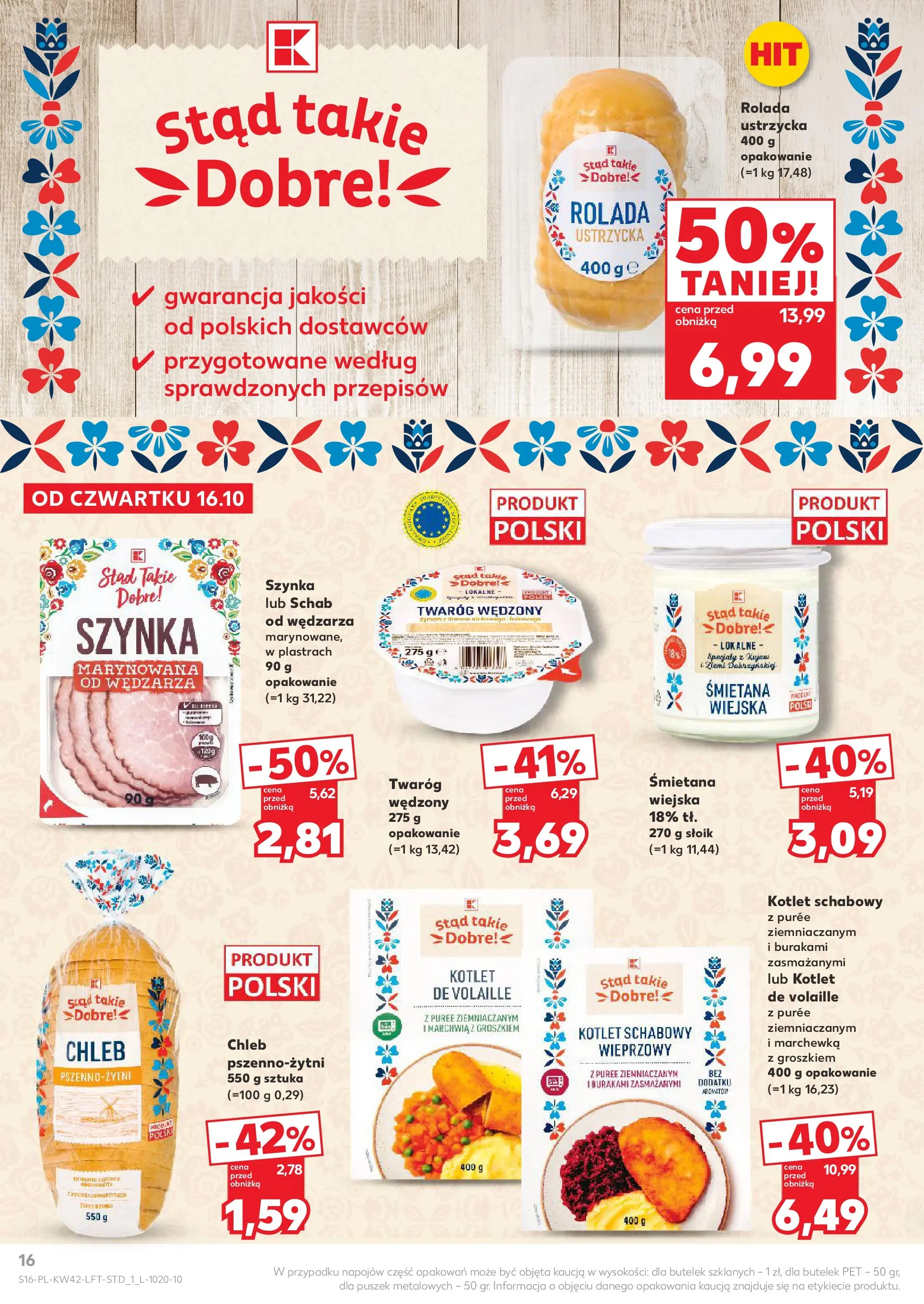 Kaufland gazetka od 16.10.2025 - od jutra PDF | Strona: 16 | Produkty: Rolada, Śmietana, Marchewka, Twaróg