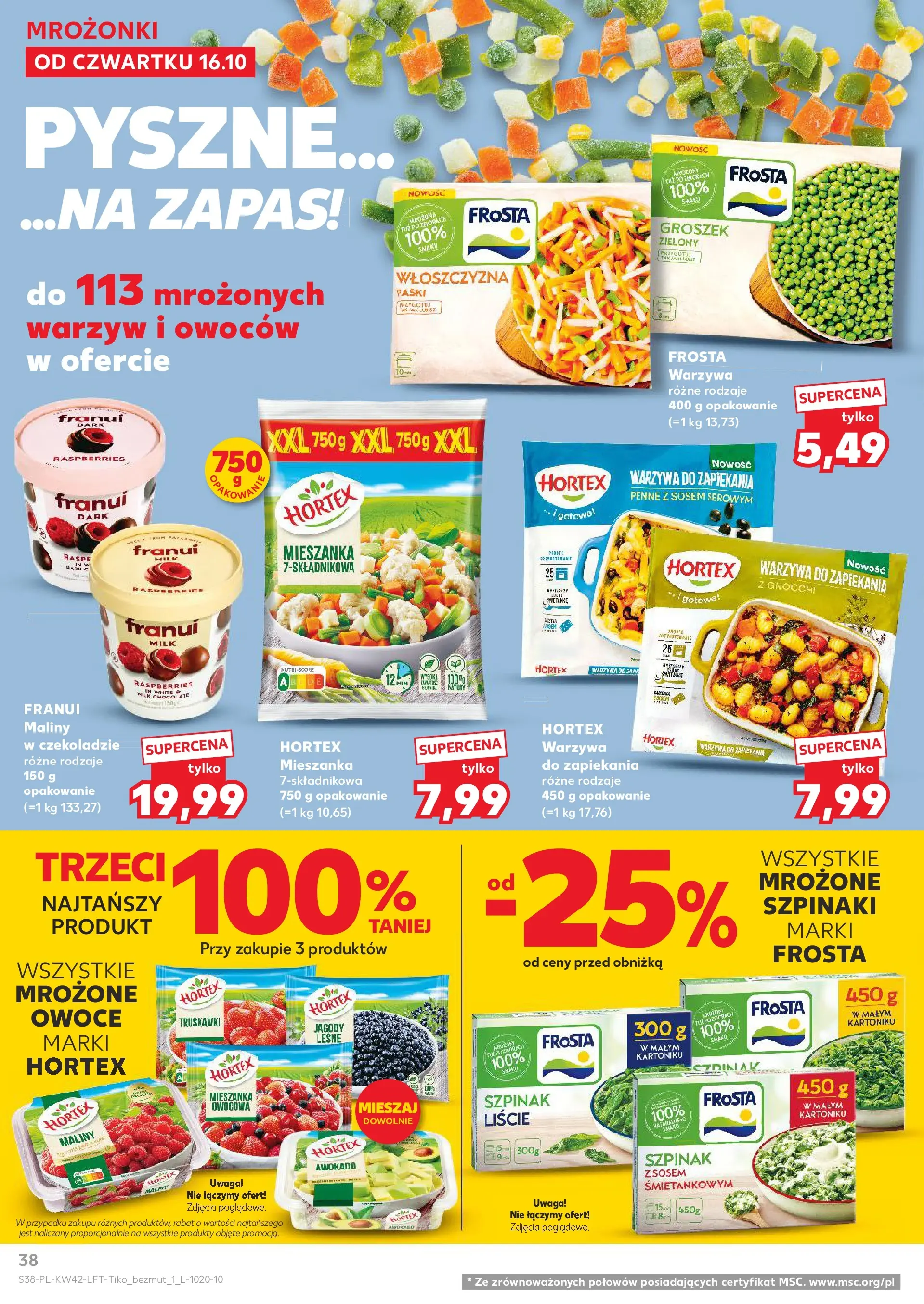 Kaufland gazetka od 16.10.2025 - od jutra PDF | Strona: 38 | Produkty: Groszek, Penne, Truskawki, Owoce
