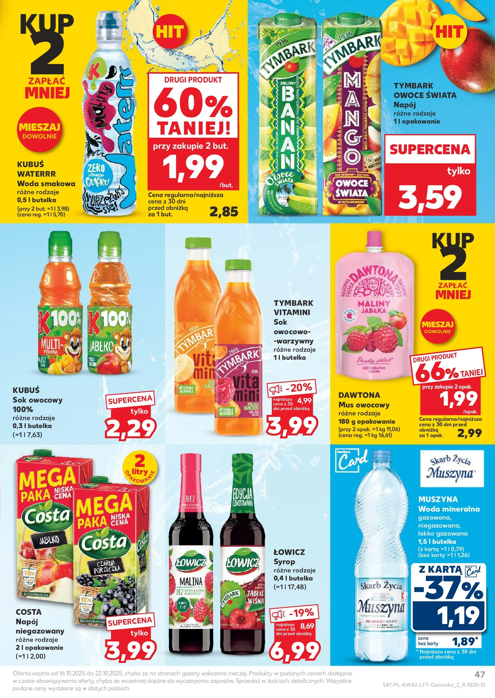 Kaufland gazetka od 16.10.2025 - od jutra PDF | Strona: 47 | Produkty: Karta, Malina, Maliny, Owoce