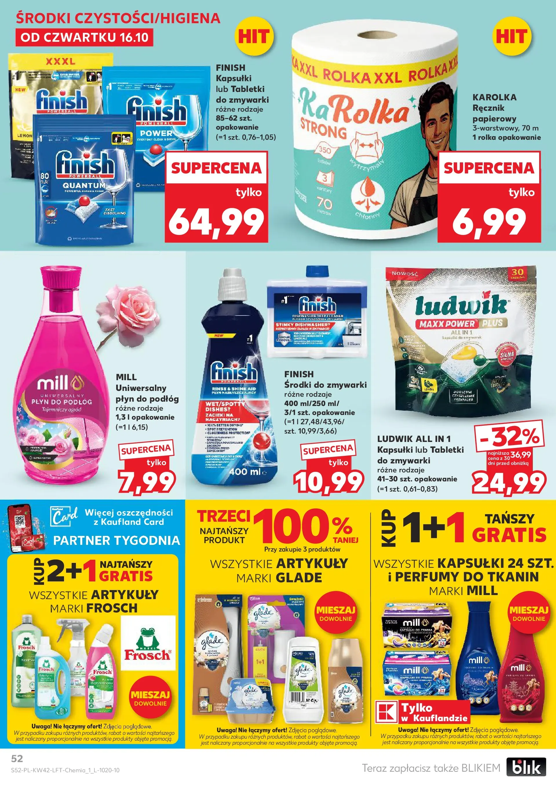 Kaufland gazetka od 16.10.2025 - od jutra PDF | Strona: 52 | Produkty: Perfumy, Kapsułki finish, Finish