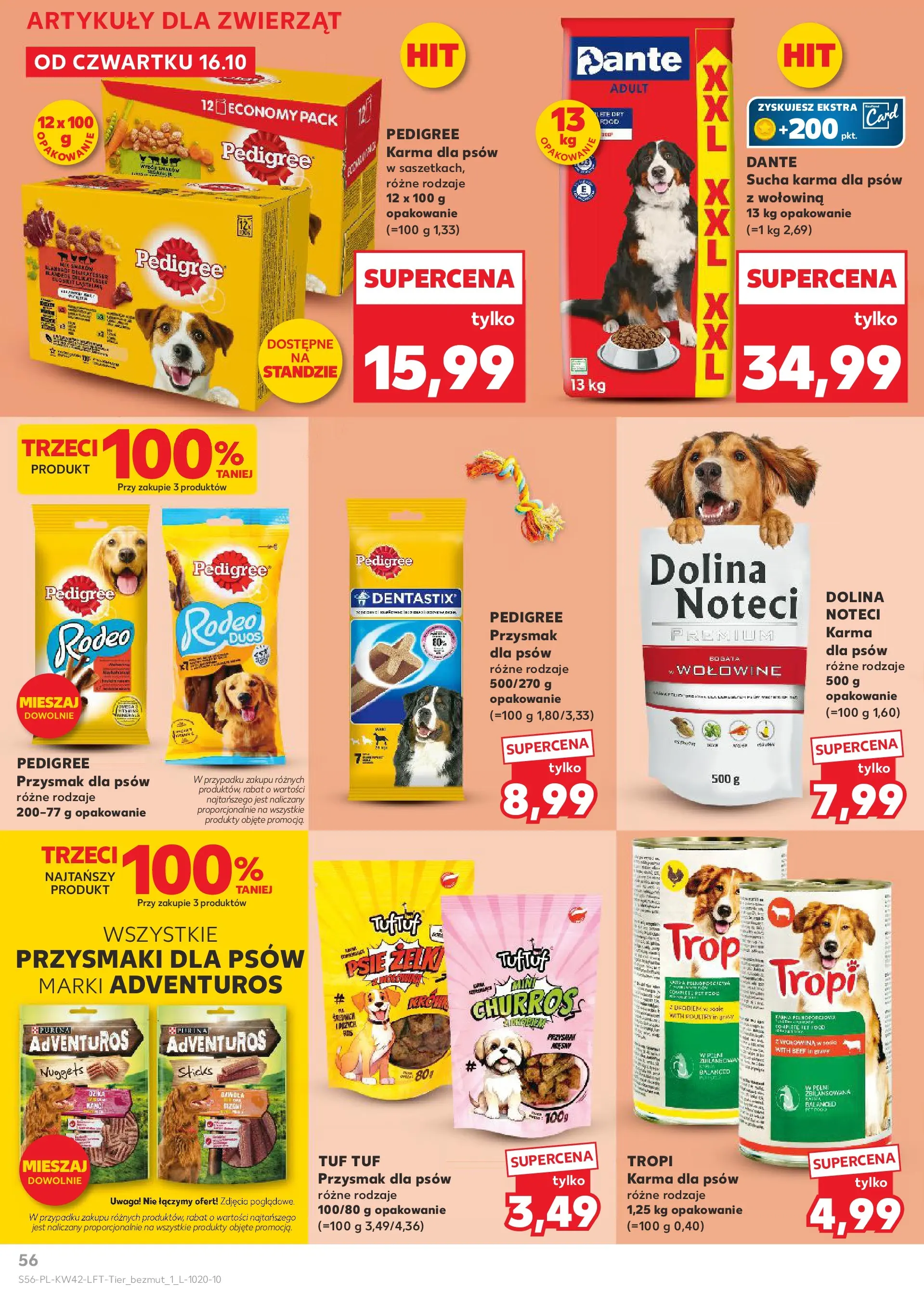 Kaufland gazetka od 16.10.2025 - od jutra PDF | Strona: 56 | Produkty: Pedigree, Nuggets, Wołowina, Karma dla psów