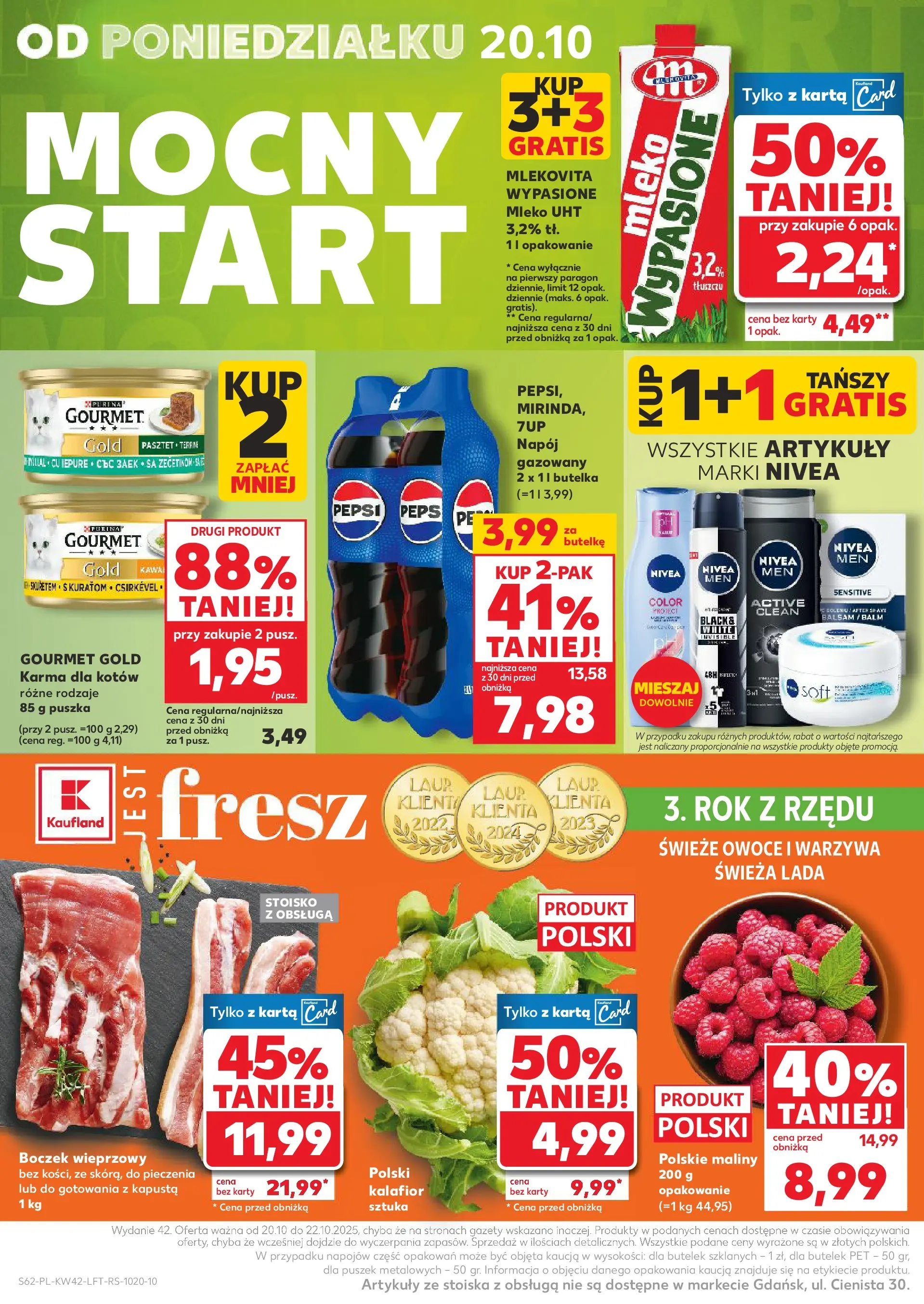 Kaufland gazetka od 16.10.2025 - od jutra PDF | Strona: 62 | Produkty: Kapusta, Kalafior, Boczek, Owoce
