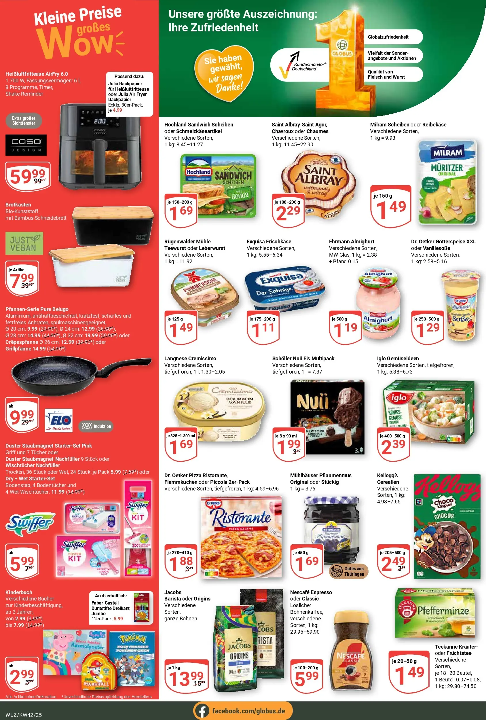 Globus prospekt Weischlitz	 (ab 12.10.2025) » Angebote online | Seite: 2 | Produkte: Gouda, Exquisa, Milram, Swiffer