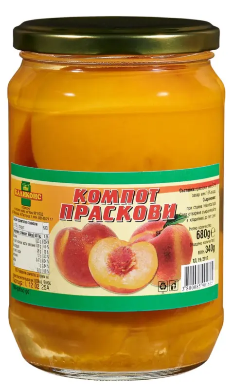Каликонс Компот небелени праскови
