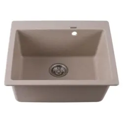 ГРАНИТНА КУХНЕНСКА МИВКА 8304 INTER CERAMIC ПРАВОЪГЪЛНА 57Х50Х22.5СМ ПЯСЪК