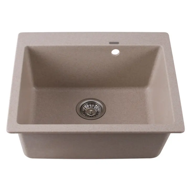 ГРАНИТНА КУХНЕНСКА МИВКА 8304 INTER CERAMIC ПРАВОЪГЪЛНА 57Х50Х22.5СМ ПЯСЪК