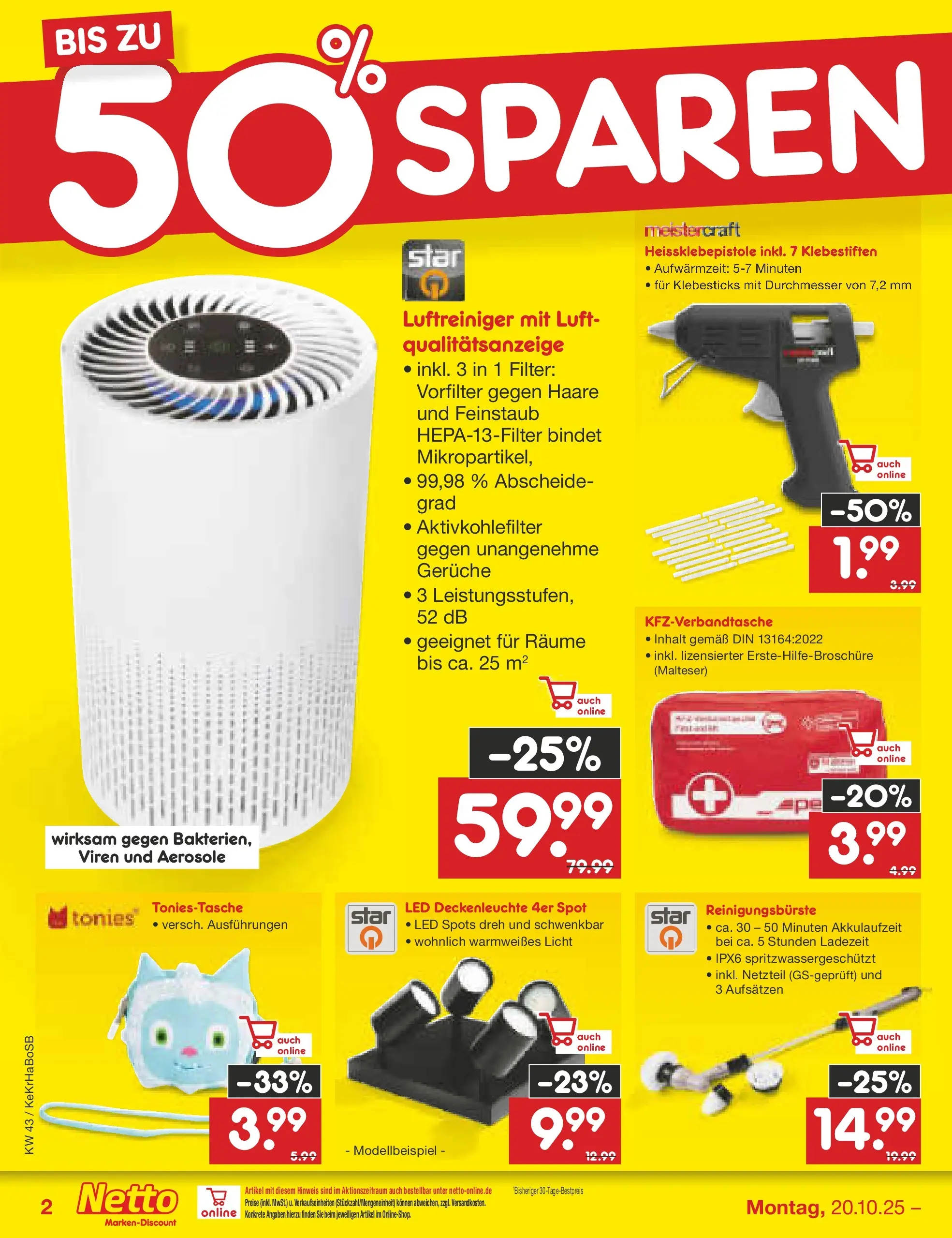 Netto Marken-Discount prospekt Kruft	 (ab 19.10.2025) » Angebote | Seite: 24 | Produkte: Luftreiniger, Netzteil