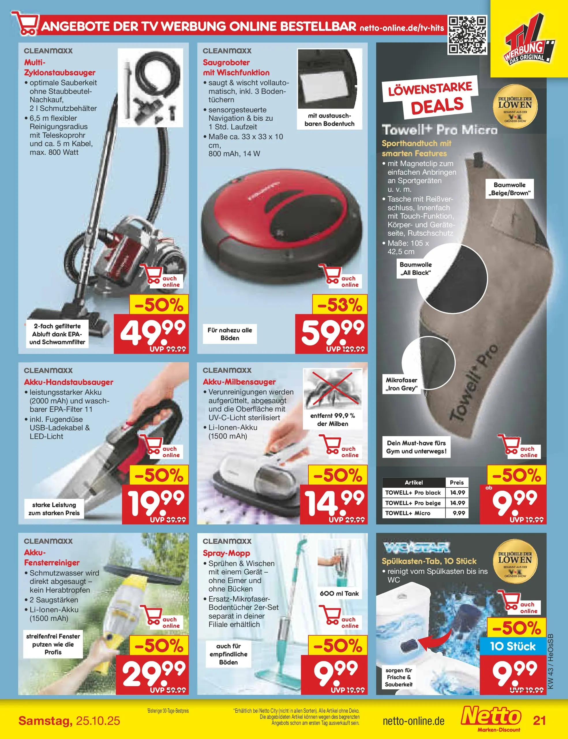 Netto Marken-Discount prospekt Kröpelin	 (ab 19.10.2025) » Angebote | Seite: 21 | Produkte: Tasche, Navigation, TV