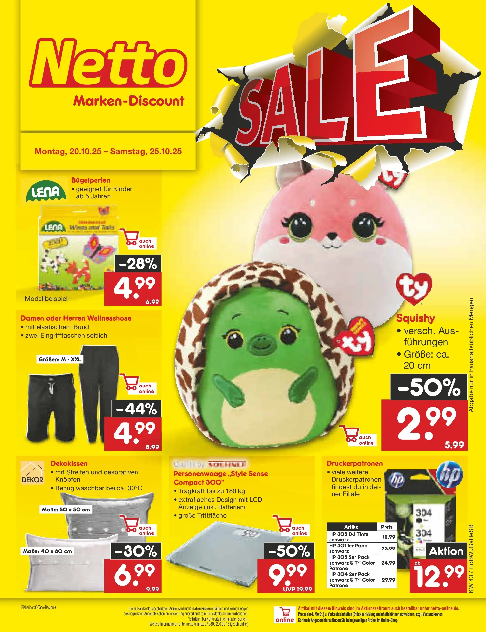 Netto Marken-Discount prospekt Kröpelin	 (ab 19.10.2025) » Angebote | Seite: 22 | Produkte: HP, Batterien, Personenwaage