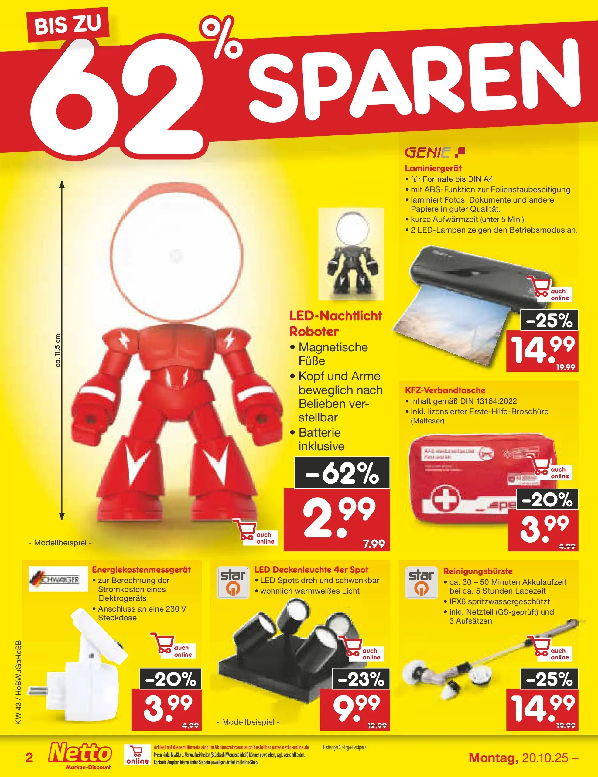 Netto Marken-Discount prospekt Kröpelin	 (ab 19.10.2025) » Angebote | Seite: 24 | Produkte: Roboter, Steckdose, Batterie, Netzteil