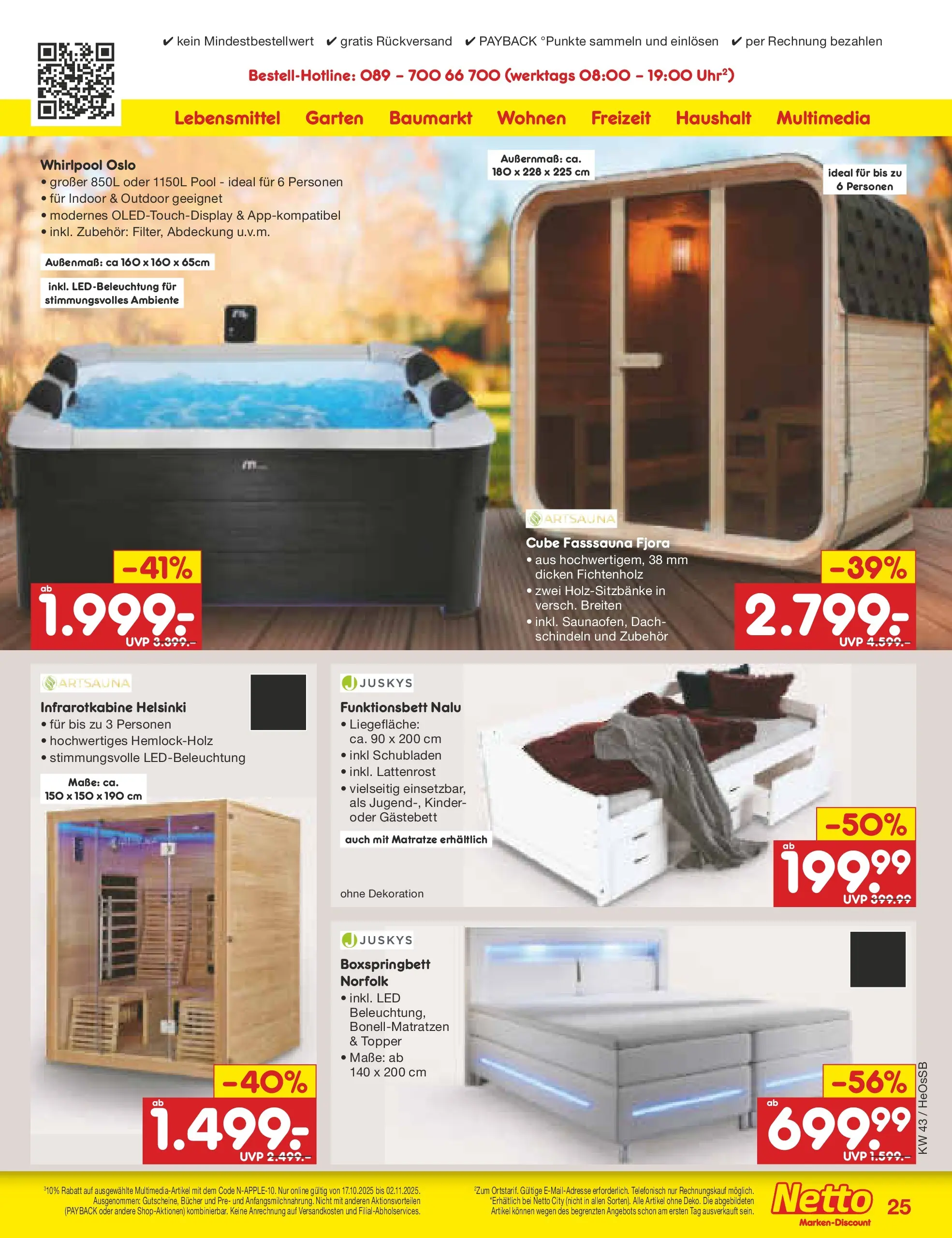Netto Marken-Discount prospekt Kröpelin	 (ab 19.10.2025) » Angebote | Seite: 29 | Produkte: Matratze, Lattenrost, Boxspringbett, Topper
