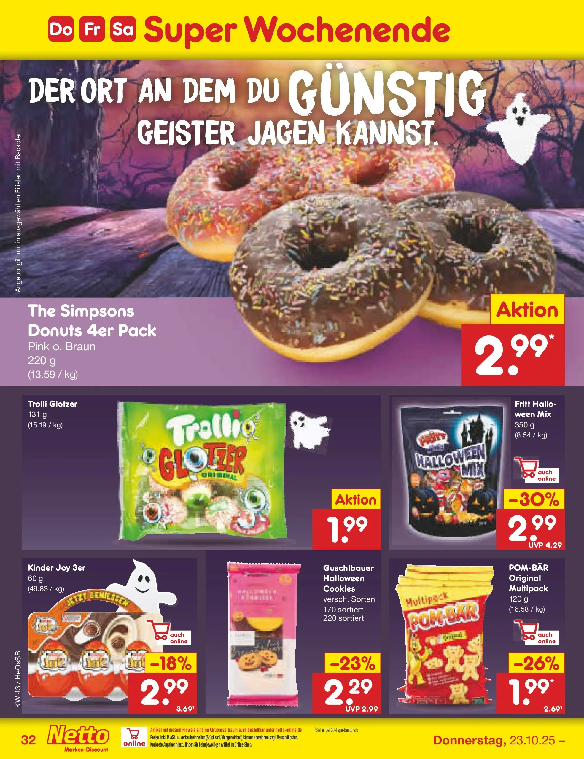 Netto Marken-Discount prospekt Kröpelin	 (ab 19.10.2025) » Angebote | Seite: 36 | Produkte: Kinder joy, Donuts