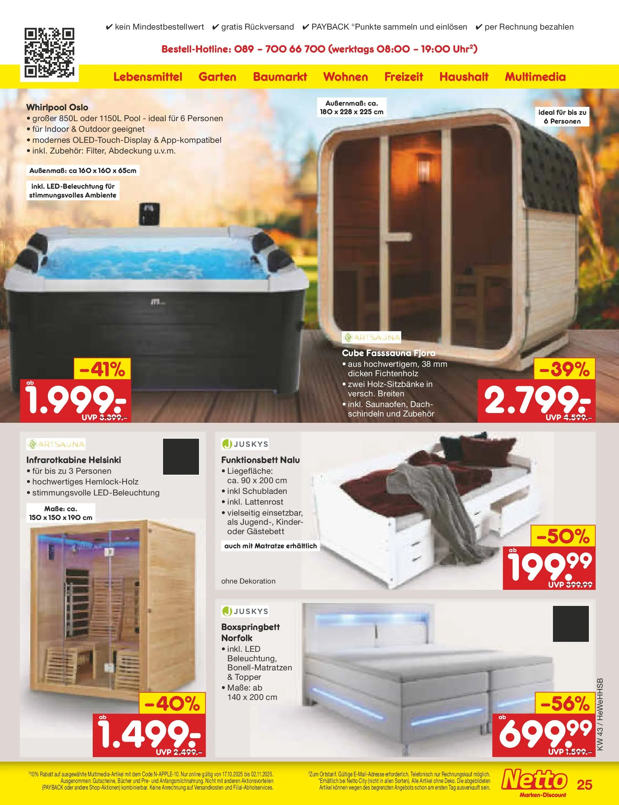 Netto Marken-Discount prospekt Brietlingen	 (ab 19.10.2025) » Angebote | Seite: 29 | Produkte: Matratze, Lattenrost, Boxspringbett, Topper