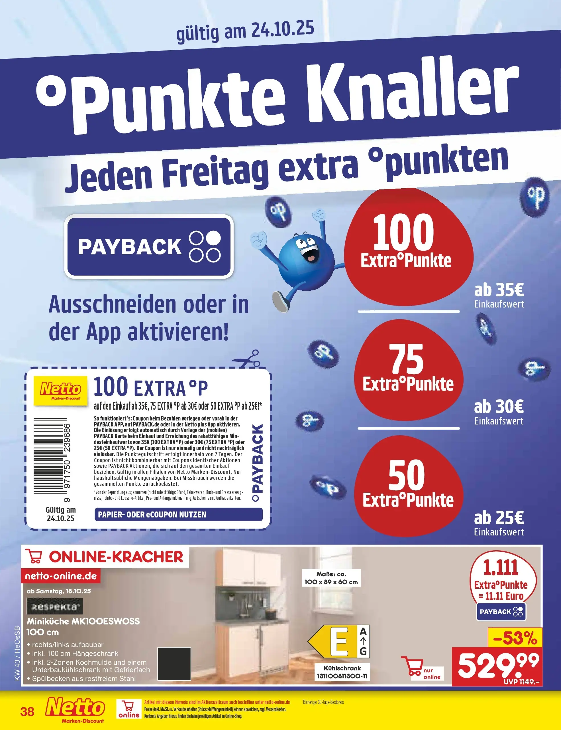 Netto Marken-Discount prospekt Kröpelin	 (ab 19.10.2025) » Angebote | Seite: 42 | Produkte: Kühlschrank, Hängeschrank