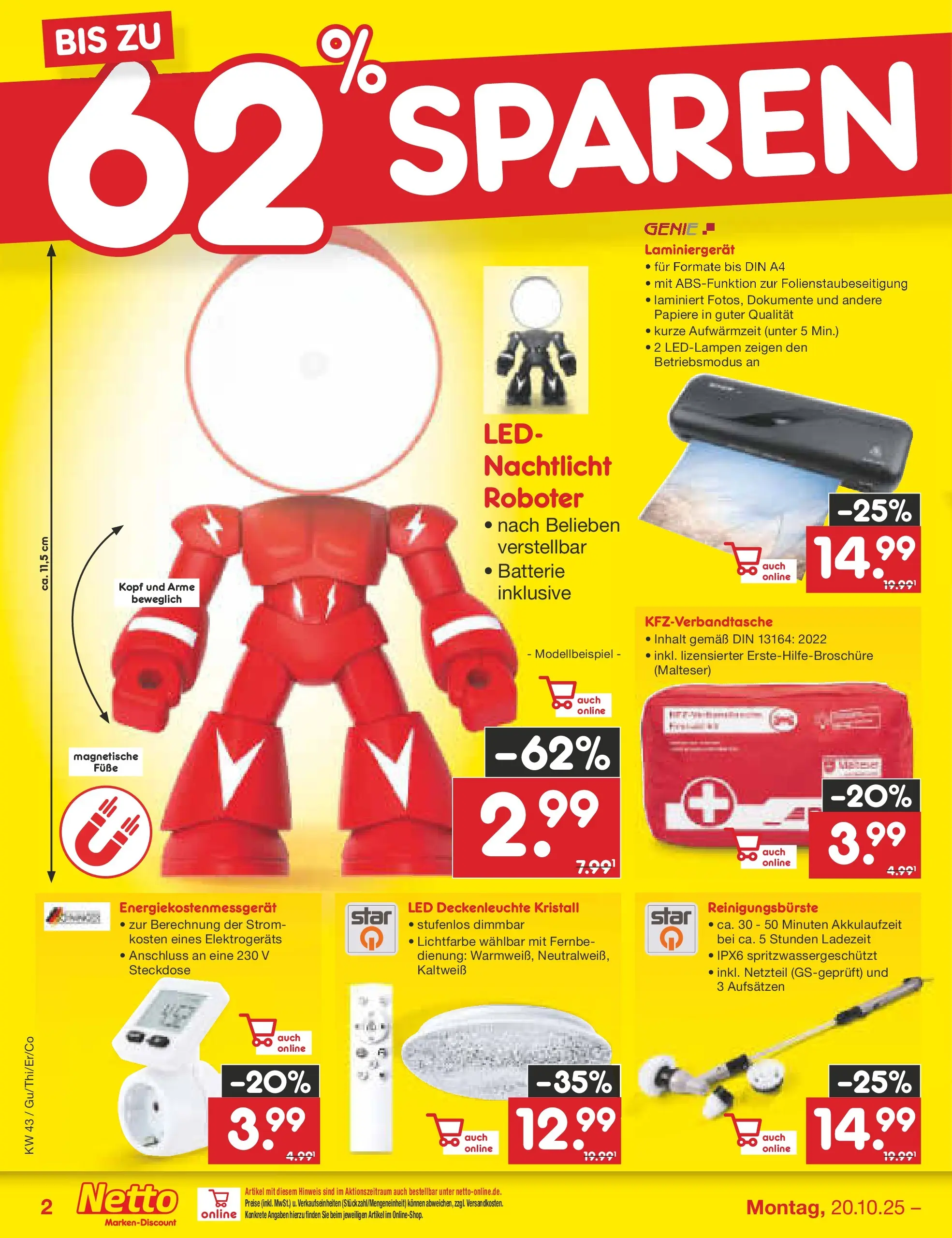 Netto Marken-Discount prospekt Glauchau (ab 19.10.2025) » Angebote | Seite: 28 | Produkte: Roboter, Batterie, Nachtlicht, Netzteil Netto Marken-Discount prospekt Glauchau (ab 19.10.2025) » Angebote | Seite: 28 | Produkte: Roboter, Batterie, Nachtlicht, Netzteil