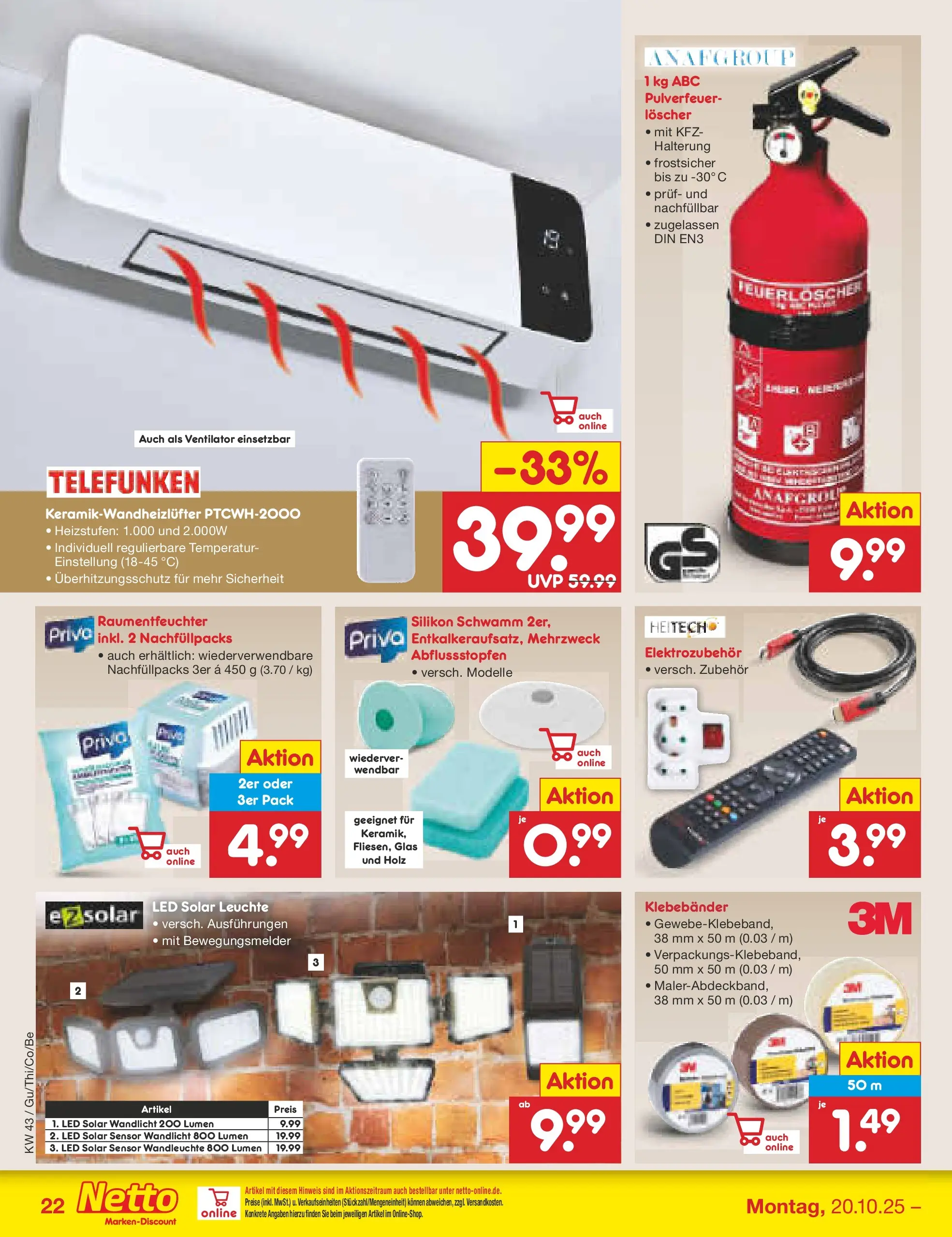 Netto Marken-Discount prospekt Glauchau (ab 19.10.2025) » Angebote | Seite: 30 | Produkte: Ventilator, Wandleuchte Netto Marken-Discount prospekt Glauchau (ab 19.10.2025) » Angebote | Seite: 30 | Produkte: Ventilator, Wandleuchte