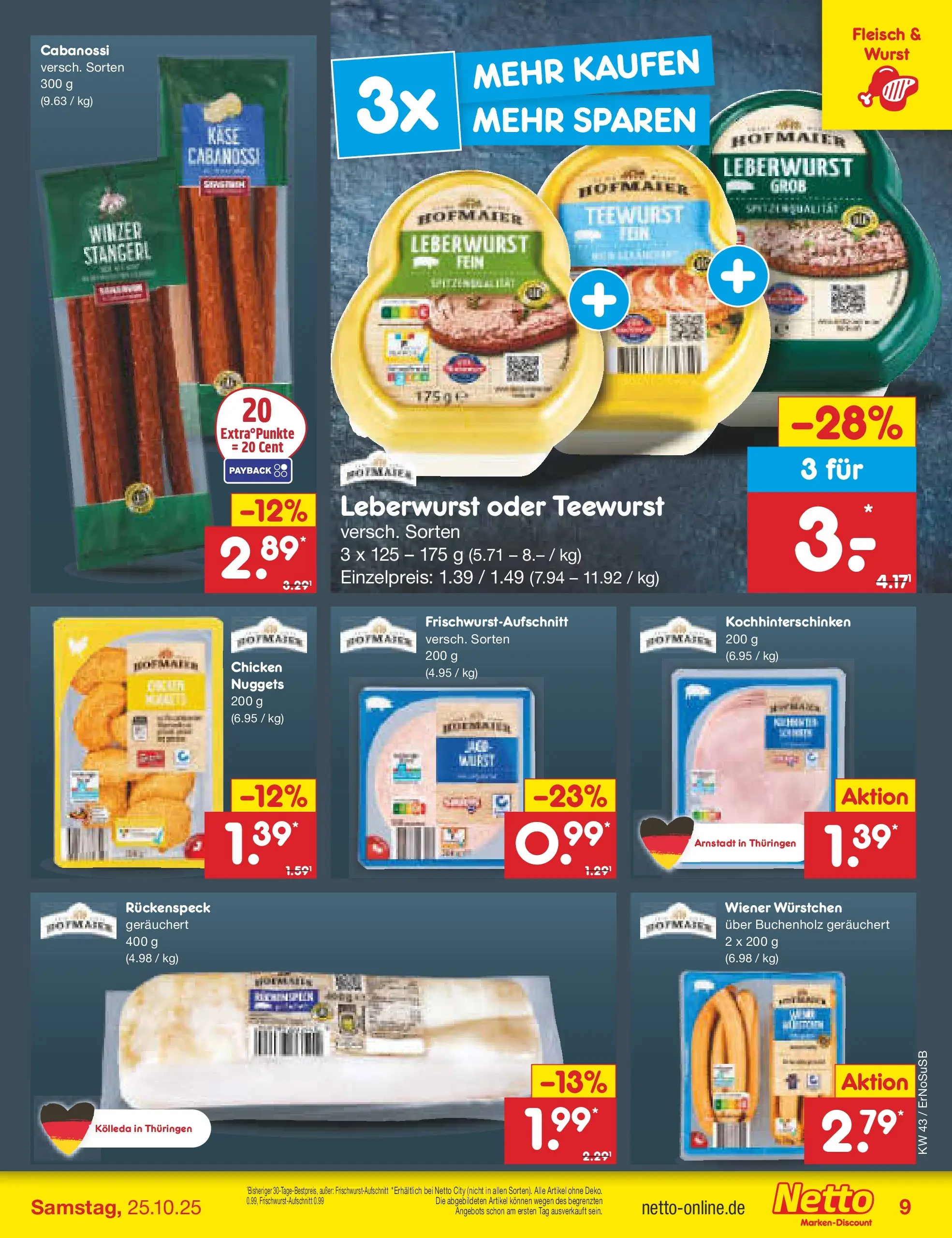 Netto Marken-Discount prospekt Erfurt (ab 20.10.2025) » Angebote | Seite: 11 | Produkte: Wiener wurstchen, Käse, Wurst, Fleisch Netto Marken-Discount prospekt Erfurt (ab 20.10.2025) » Angebote | Seite: 11 | Produkte: Wiener wurstchen, Käse, Wurst, Fleisch
