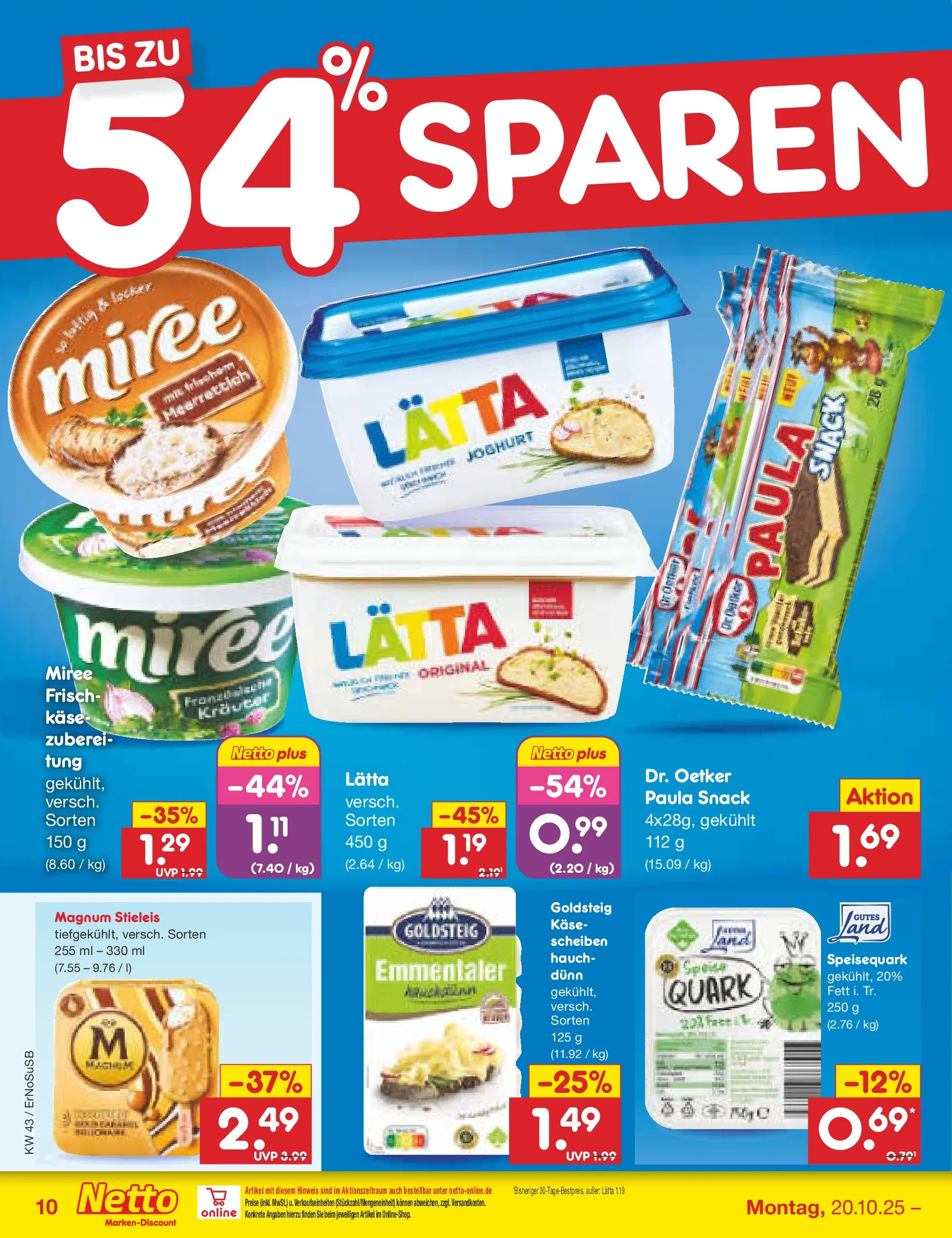 Netto Marken-Discount prospekt Erfurt (ab 20.10.2025) » Angebote | Seite: 12 | Produkte: Quark, Käse, Joghurt, Lätta Netto Marken-Discount prospekt Erfurt (ab 20.10.2025) » Angebote | Seite: 12 | Produkte: Quark, Käse, Joghurt, Lätta
