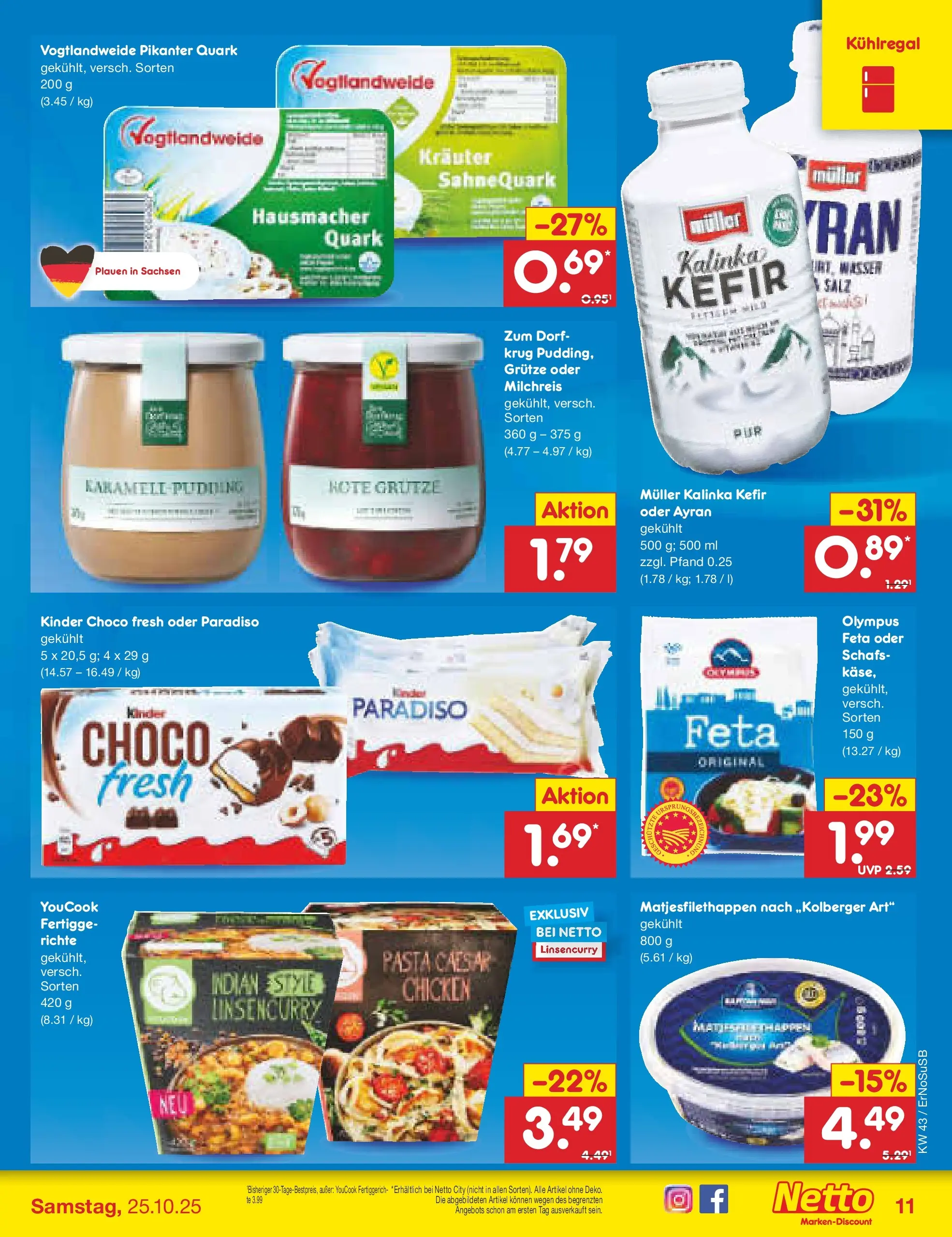 Netto Marken-Discount prospekt Erfurt (ab 20.10.2025) » Angebote | Seite: 13 | Produkte: Youcook, Quark, Wasser, Salz Netto Marken-Discount prospekt Erfurt (ab 20.10.2025) » Angebote | Seite: 13 | Produkte: Youcook, Quark, Wasser, Salz