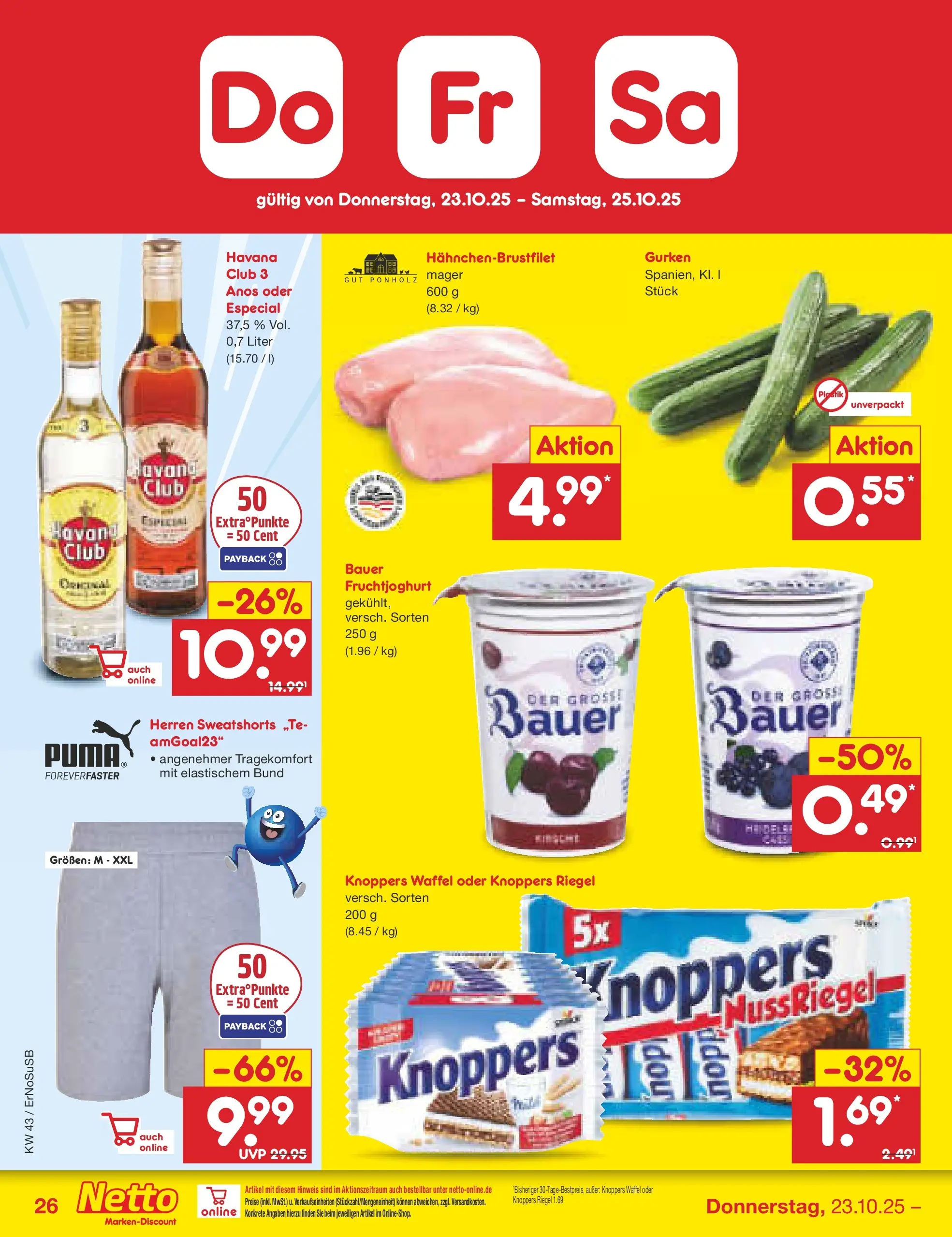 Netto Marken-Discount prospekt Erfurt (ab 20.10.2025) » Angebote | Seite: 36 | Produkte: Sweatshorts, Fruchtjoghurt, Knoppers, Gurken Netto Marken-Discount prospekt Erfurt (ab 20.10.2025) » Angebote | Seite: 36 | Produkte: Sweatshorts, Fruchtjoghurt, Knoppers, Gurken