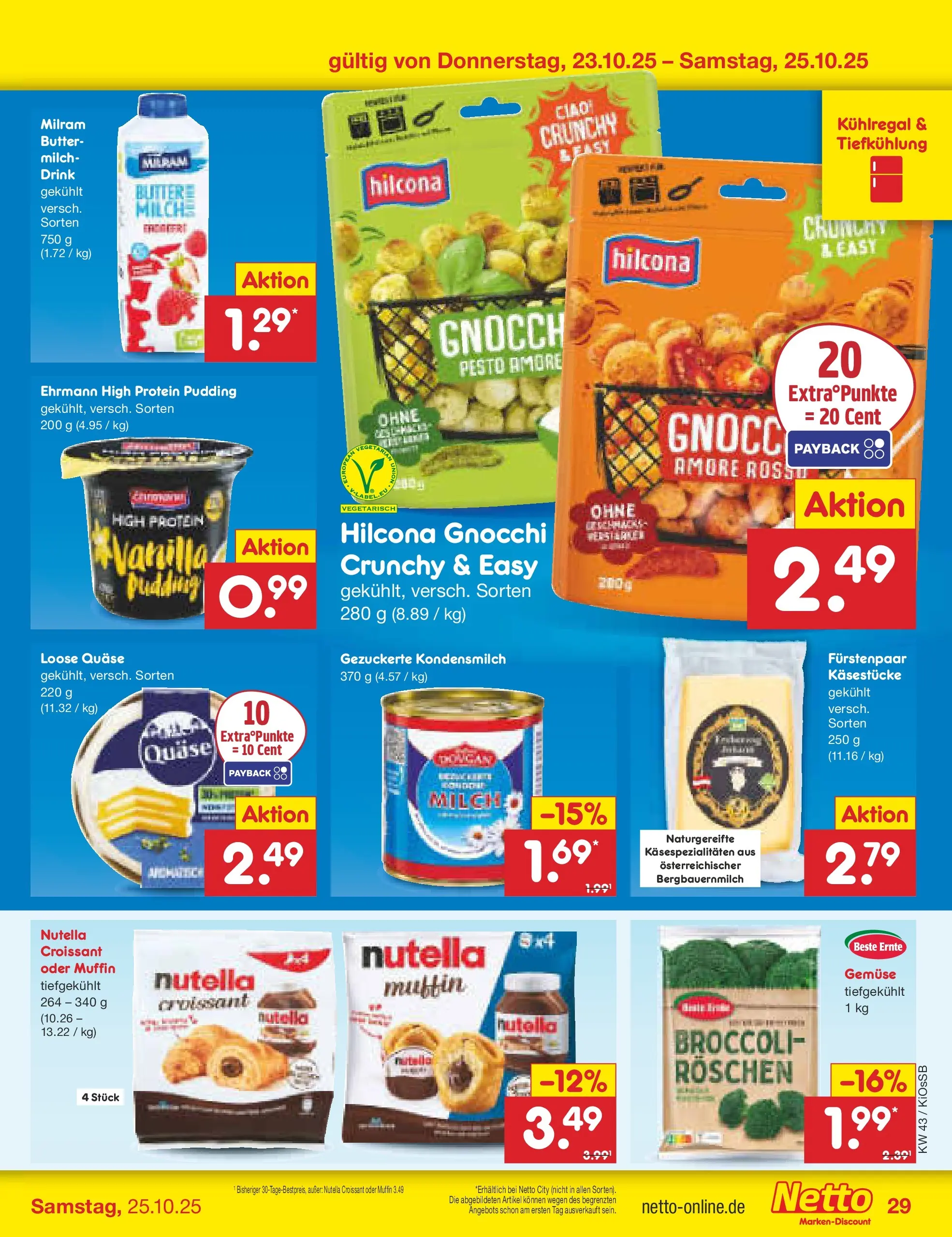 Netto Marken-Discount prospekt Oberhaid	 (ab 19.10.2025) » Angebote | Seite: 37 | Produkte: Milch, Pudding, Nutella, Milram