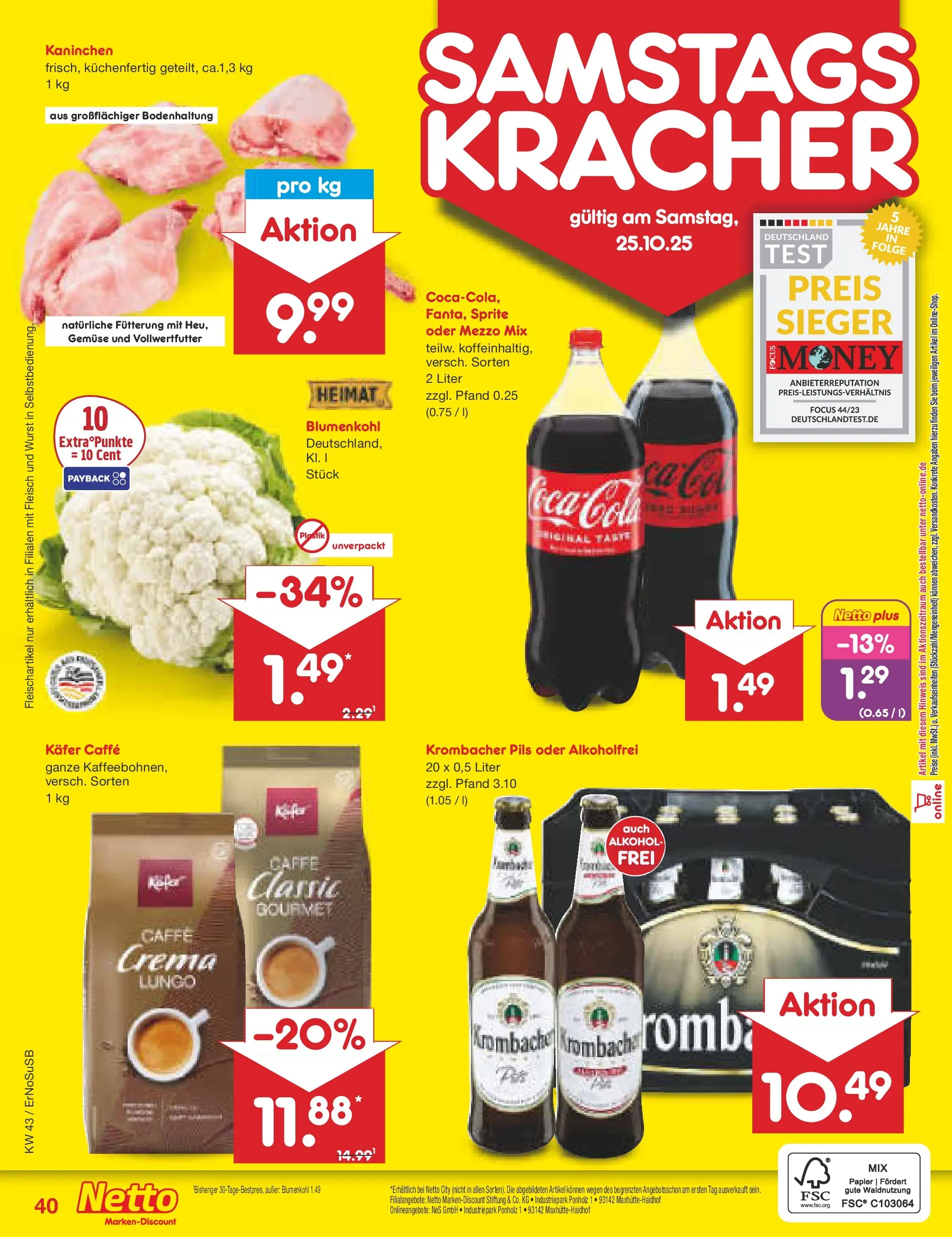 Netto Marken-Discount prospekt Erfurt (ab 20.10.2025) » Angebote | Seite: 50 | Produkte: Mezzo mix, Sprite, Krombacher, Blumenkohl Netto Marken-Discount prospekt Erfurt (ab 20.10.2025) » Angebote | Seite: 50 | Produkte: Mezzo mix, Sprite, Krombacher, Blumenkohl