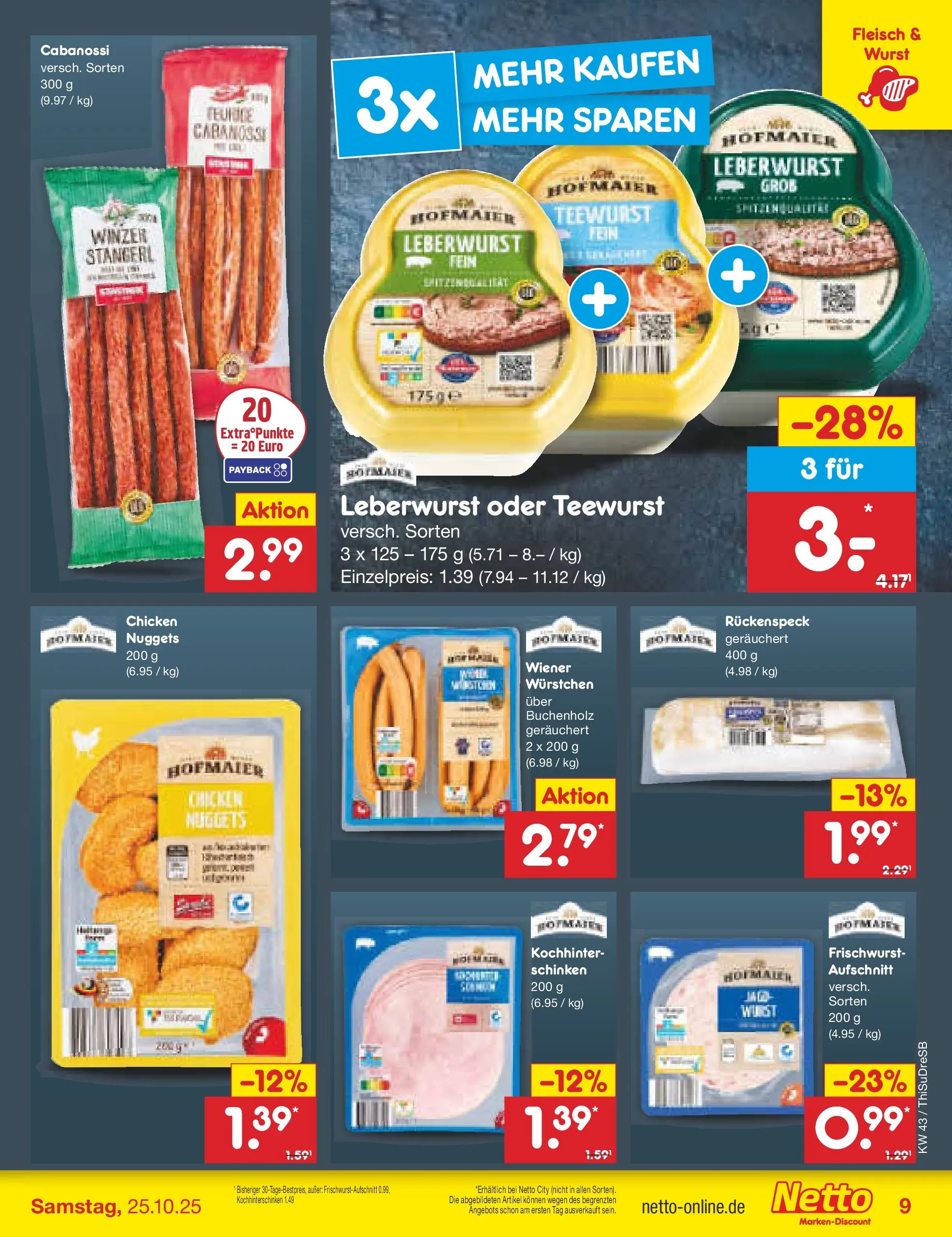 Netto Marken-Discount prospekt Pirna (ab 20.10.2025) » Angebote | Seite: 11 | Produkte: Wiener wurstchen, Wurst, Schinken, Fleisch Netto Marken-Discount prospekt Pirna (ab 20.10.2025) » Angebote | Seite: 11 | Produkte: Wiener wurstchen, Wurst, Schinken, Fleisch