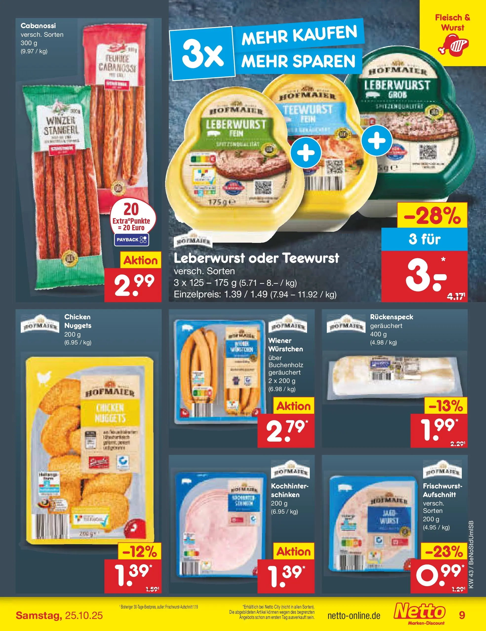 Netto Marken-Discount prospekt Berlin-Spandau (ab 19.10.2025) » Angebote | Seite: 11 | Produkte: Wiener wurstchen, Wurst, Schinken, Fleisch Netto Marken-Discount prospekt Berlin-Spandau (ab 19.10.2025) » Angebote | Seite: 11 | Produkte: Wiener wurstchen, Wurst, Schinken, Fleisch