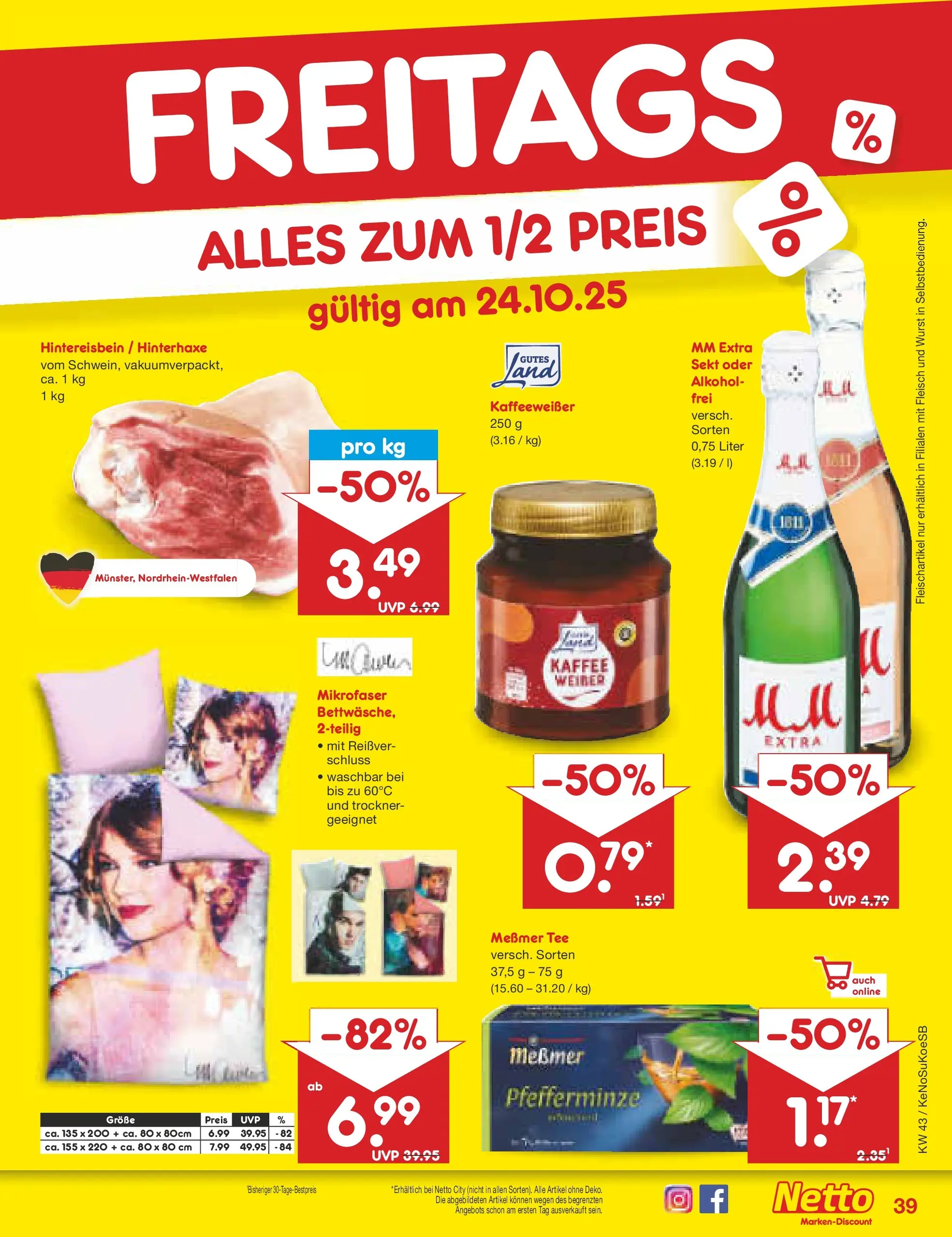 Netto Marken-Discount prospekt Kruft	 (ab 19.10.2025) » Angebote | Seite: 43 | Produkte: Trockner, Kaffee, Messmer, Tee