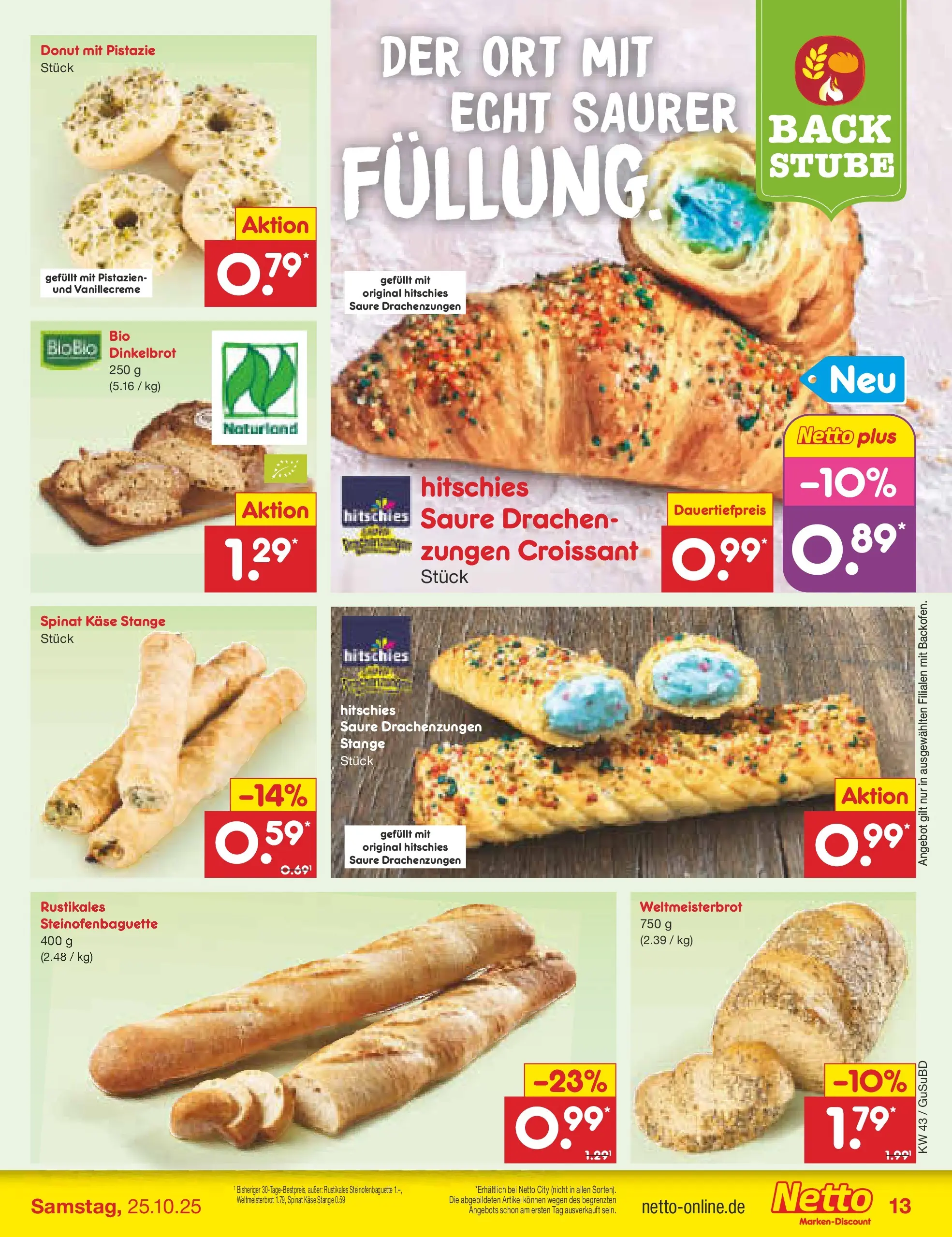 Netto Marken-Discount prospekt Glauchau (ab 19.10.2025) » Angebote | Seite: 15 | Produkte: Käse, Pistazien, Croissant Netto Marken-Discount prospekt Glauchau (ab 19.10.2025) » Angebote | Seite: 15 | Produkte: Käse, Pistazien, Croissant