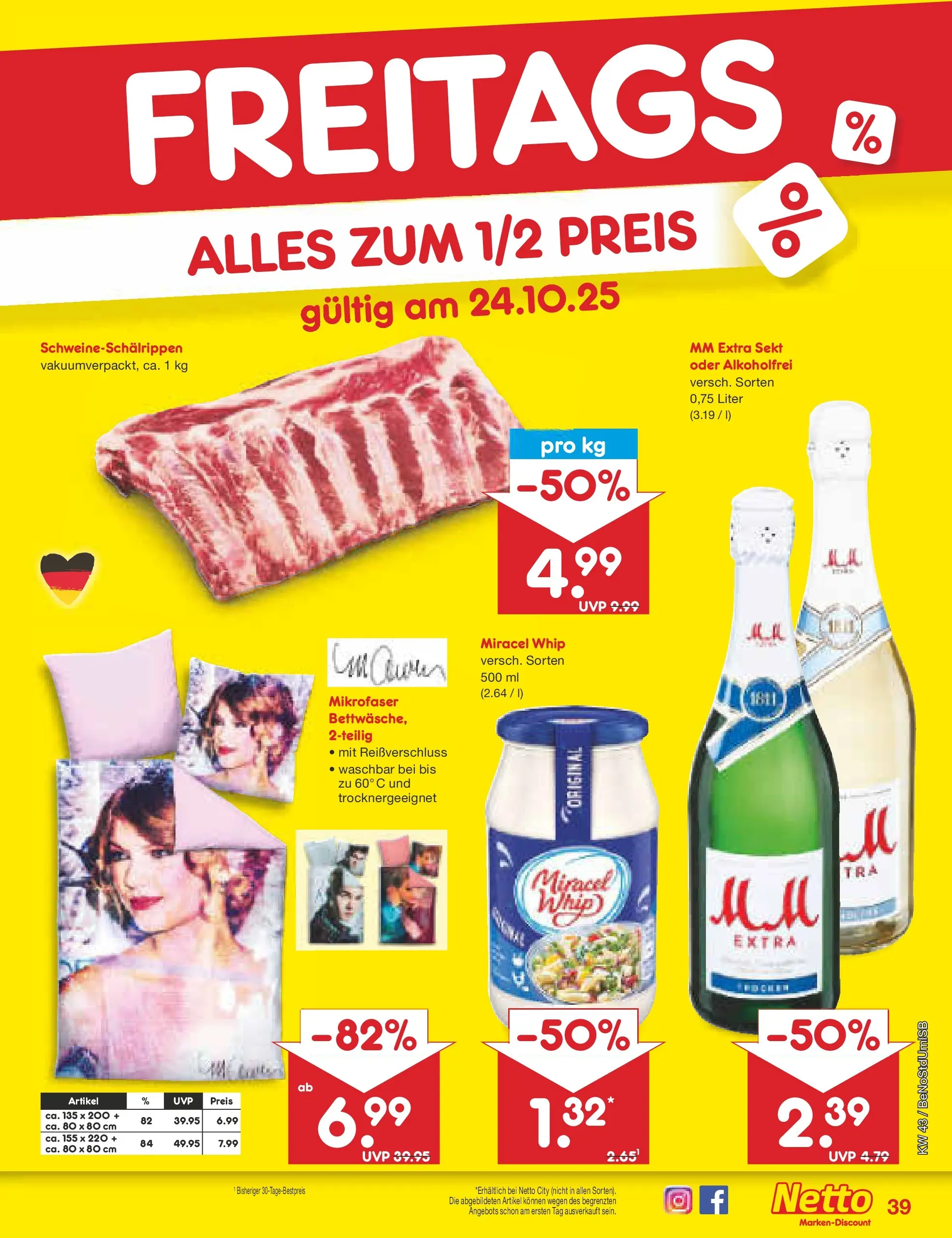 Netto Marken-Discount prospekt Berlin-Spandau (ab 19.10.2025) » Angebote | Seite: 49 | Produkte: Sekt, Miracel whip Netto Marken-Discount prospekt Berlin-Spandau (ab 19.10.2025) » Angebote | Seite: 49 | Produkte: Sekt, Miracel whip