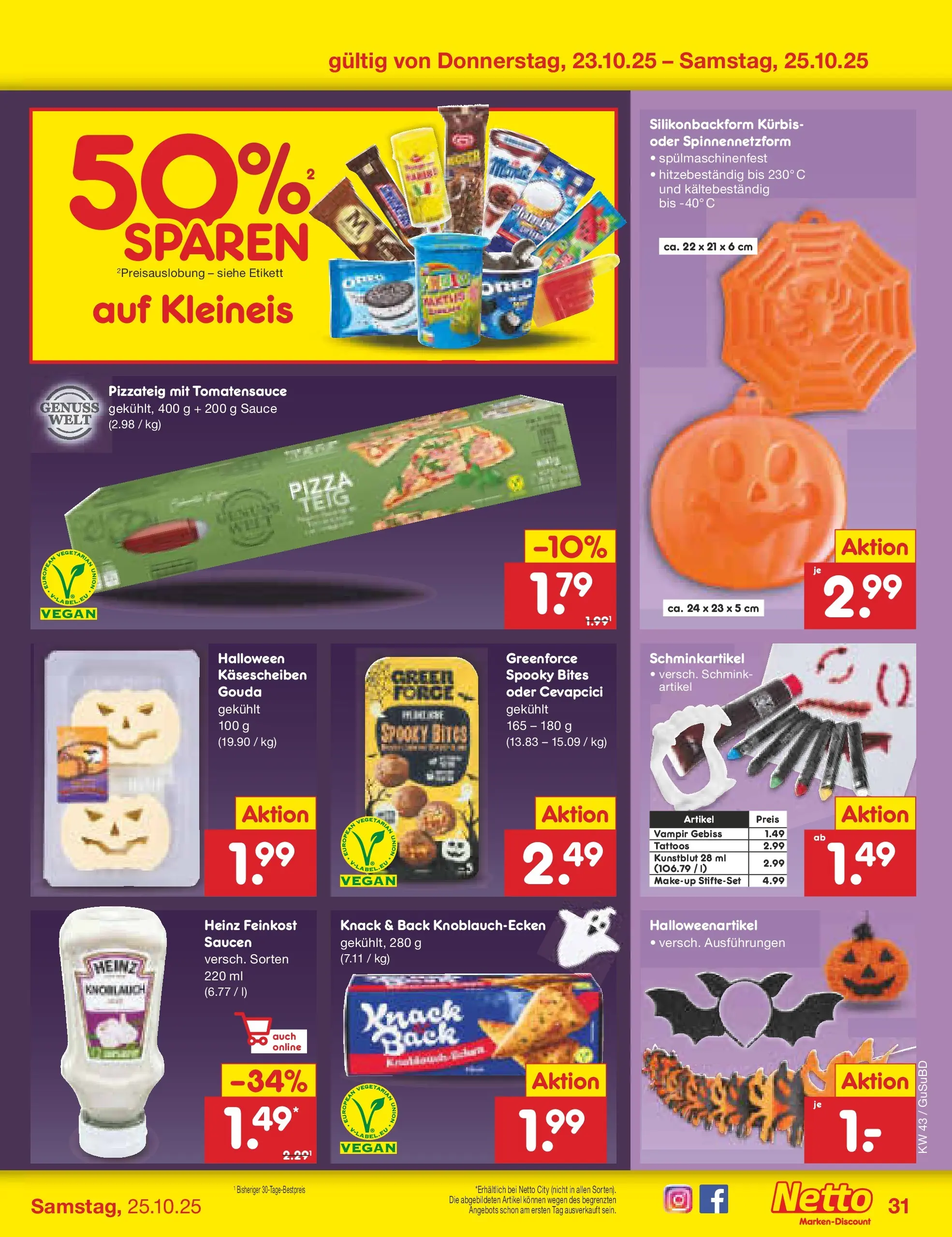 Netto Marken-Discount prospekt Glauchau (ab 19.10.2025) » Angebote | Seite: 41 | Produkte: Gouda, Cevapcici, Knoblauch, Kürbis Netto Marken-Discount prospekt Glauchau (ab 19.10.2025) » Angebote | Seite: 41 | Produkte: Gouda, Cevapcici, Knoblauch, Kürbis