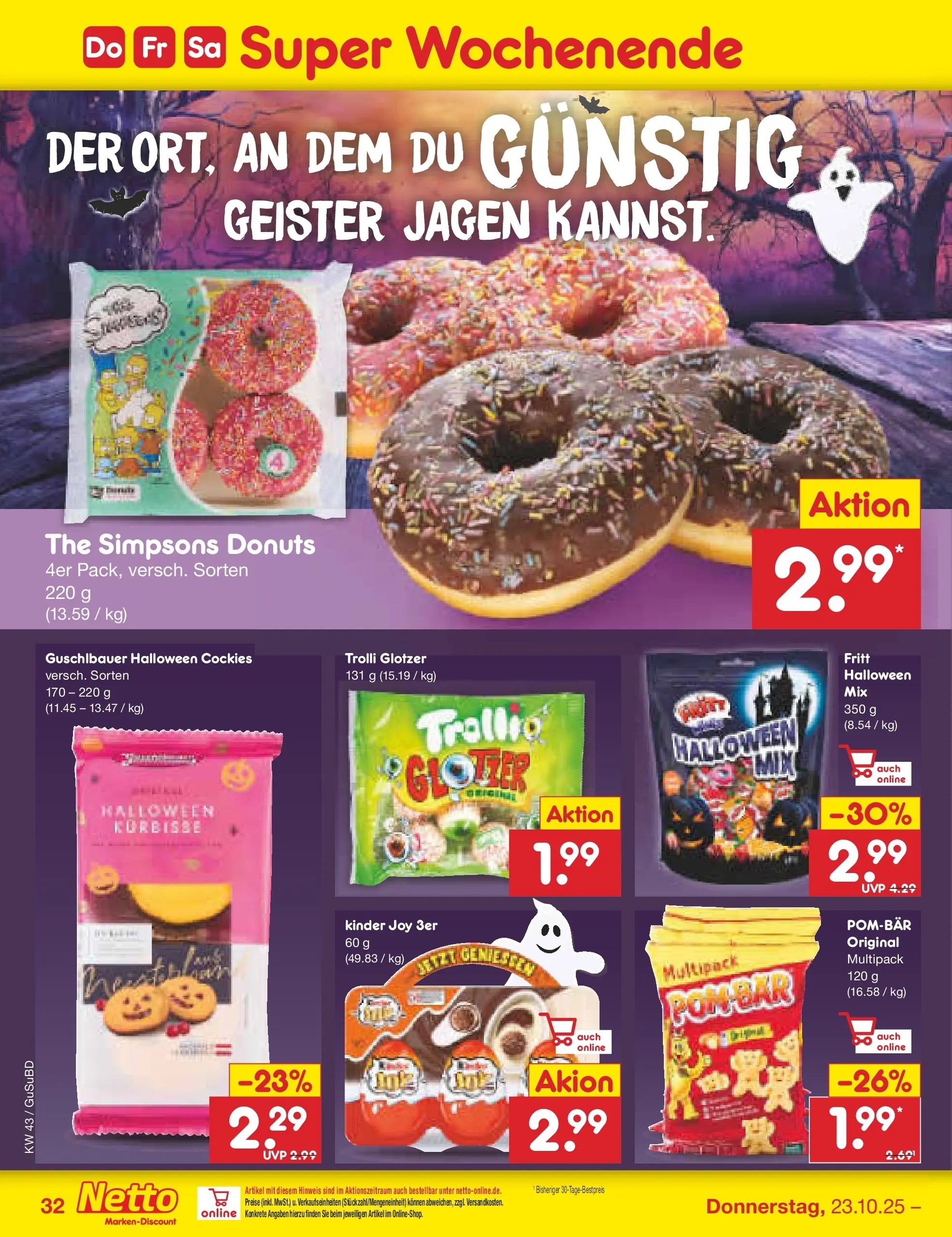 Netto Marken-Discount prospekt Glauchau (ab 19.10.2025) » Angebote | Seite: 42 | Produkte: Kinder joy, Donuts Netto Marken-Discount prospekt Glauchau (ab 19.10.2025) » Angebote | Seite: 42 | Produkte: Kinder joy, Donuts