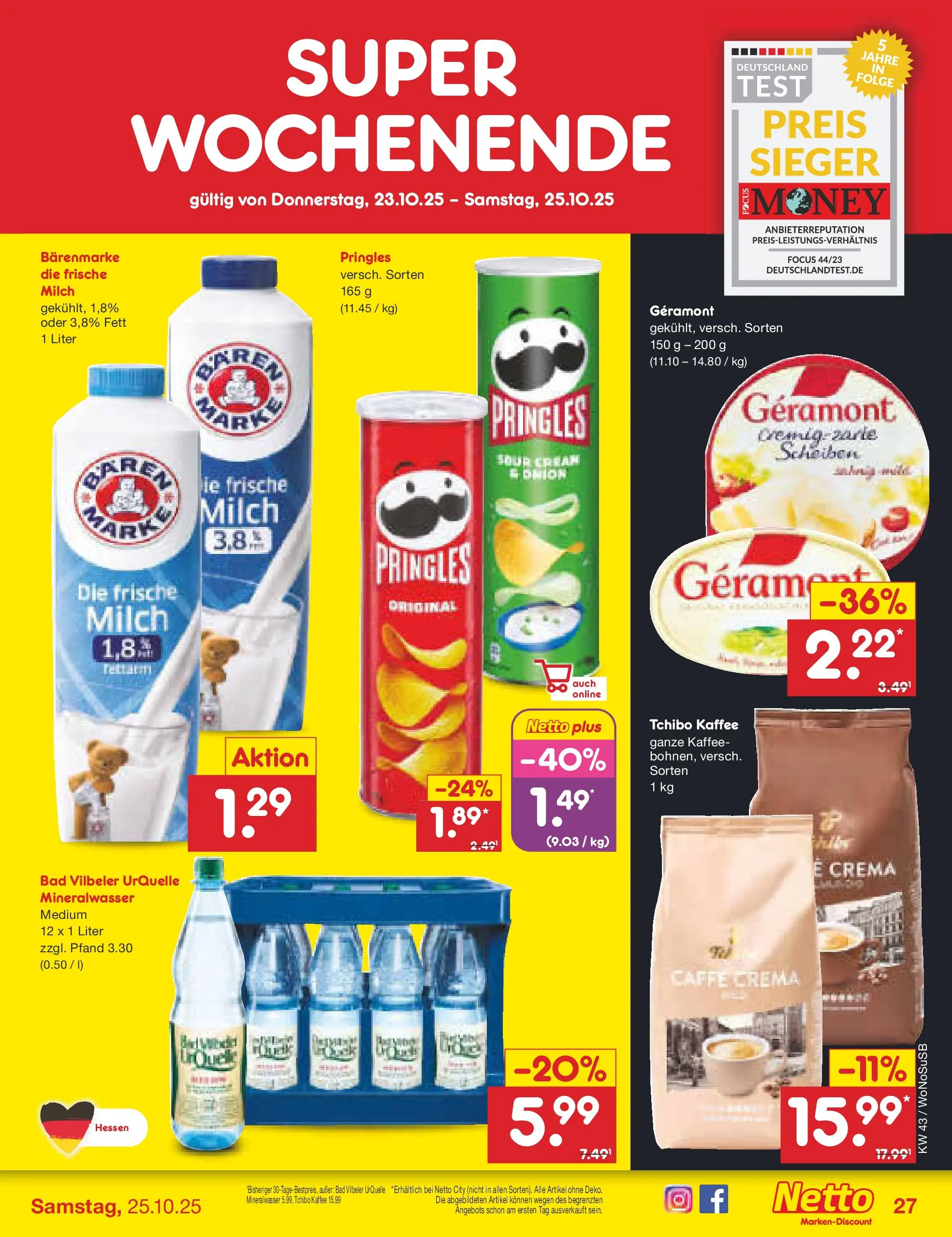 Netto Marken-Discount prospekt Frankfurt (ab 19.10.2025) » Angebote | Seite: 35 | Produkte: Geramont, Milch, Bad, Mineralwasser Netto Marken-Discount prospekt Frankfurt (ab 19.10.2025) » Angebote | Seite: 35 | Produkte: Geramont, Milch, Bad, Mineralwasser