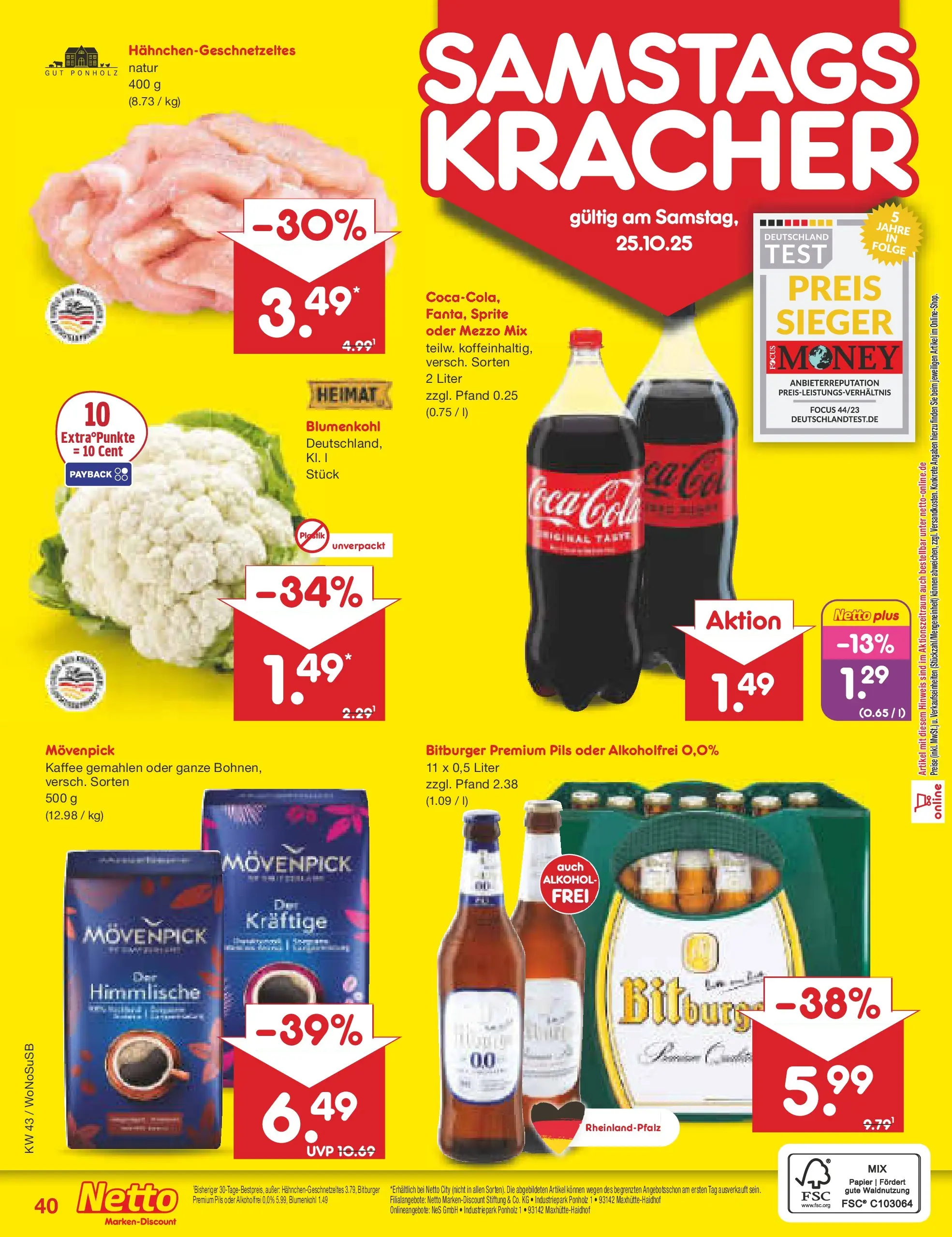 Netto Marken-Discount prospekt Frankfurt (ab 19.10.2025) » Angebote | Seite: 48 | Produkte: Mezzo mix, Sprite, Kaffee, Oder mezzo mix Netto Marken-Discount prospekt Frankfurt (ab 19.10.2025) » Angebote | Seite: 48 | Produkte: Mezzo mix, Sprite, Kaffee, Oder mezzo mix