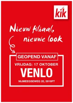 KiK - Geopend folder Venlo - Voorbeeld van een folder van KiK, geldig van 13.10.2025