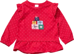 ALANA Tunika mit Geschenk-Applikation & Punkte-Muster, rot, Gr. 116