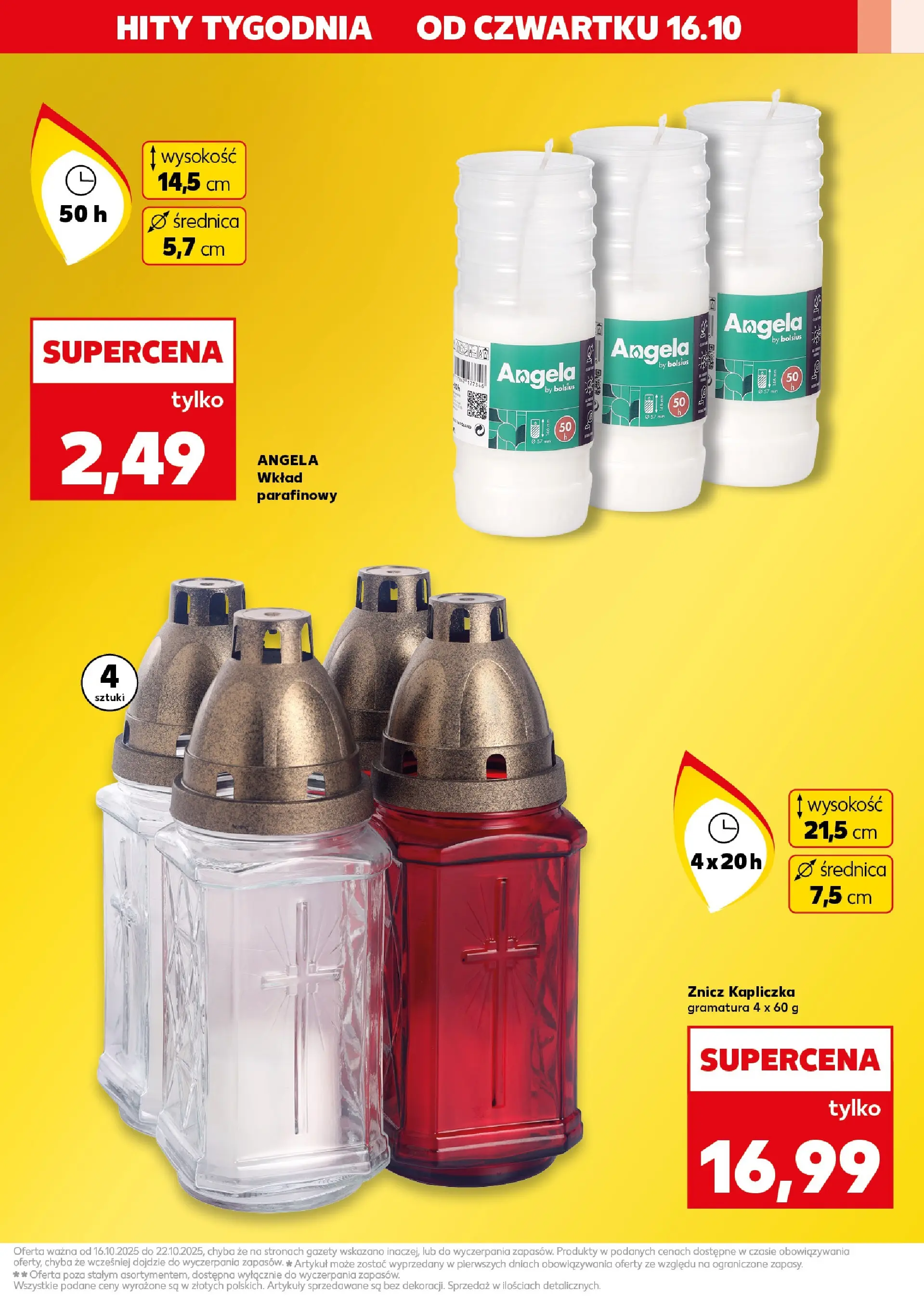 Kaufland gazetka - Mega okazje od 16.10.2025 - od jutra PDF | Strona: 3 | Produkty: Znicz kapliczka