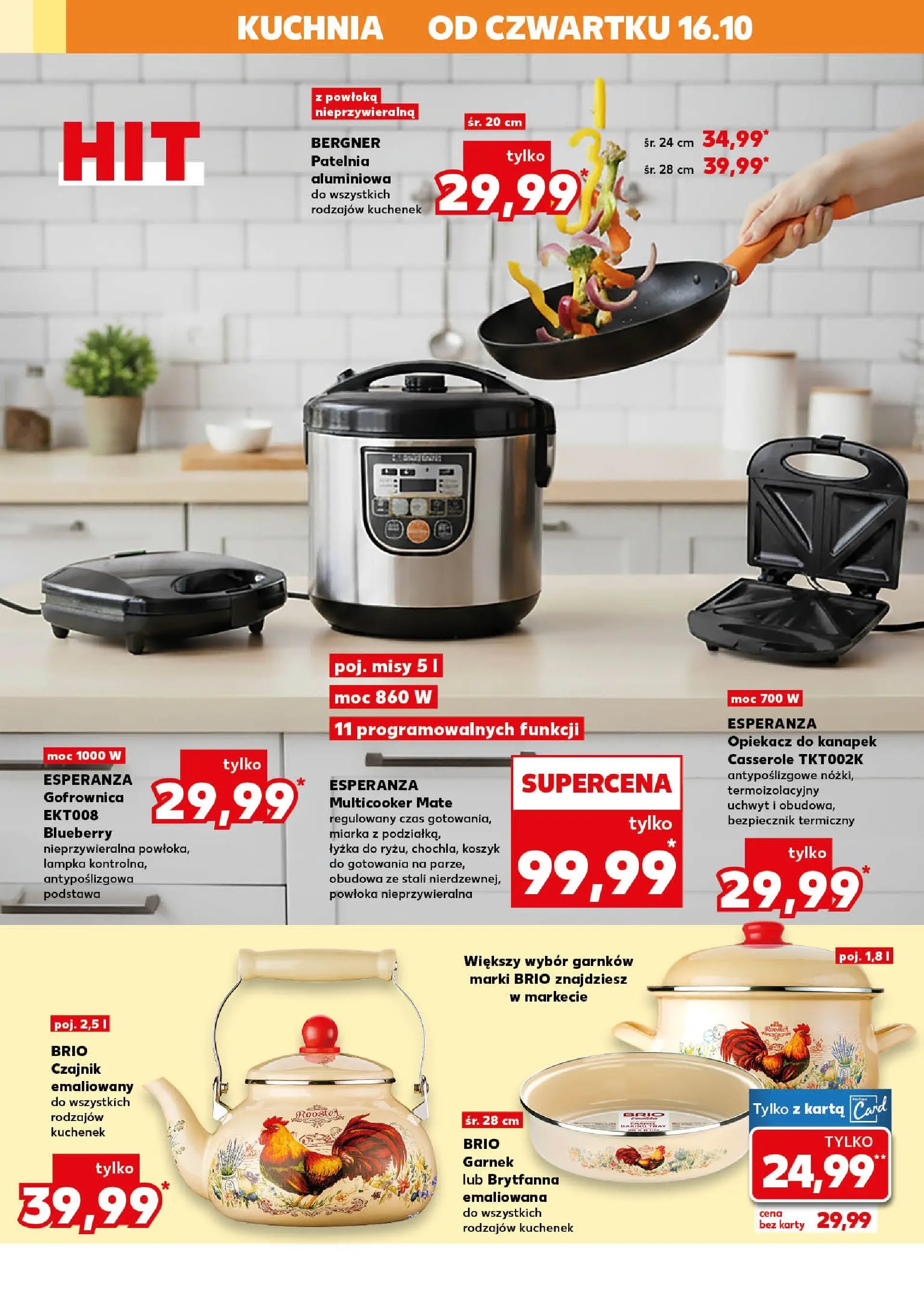 Kaufland gazetka - Mega okazje od 16.10.2025 - od jutra PDF | Strona: 8 | Produkty: Karta, Czajnik, Opiekacz, Garnek